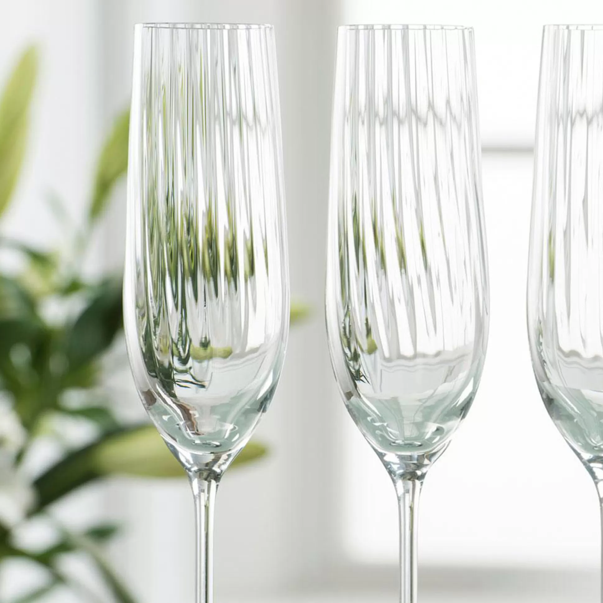 Glassware&Wine Glasses>Meadows and Byrne Erne Flute Glasses - Set Of 4
