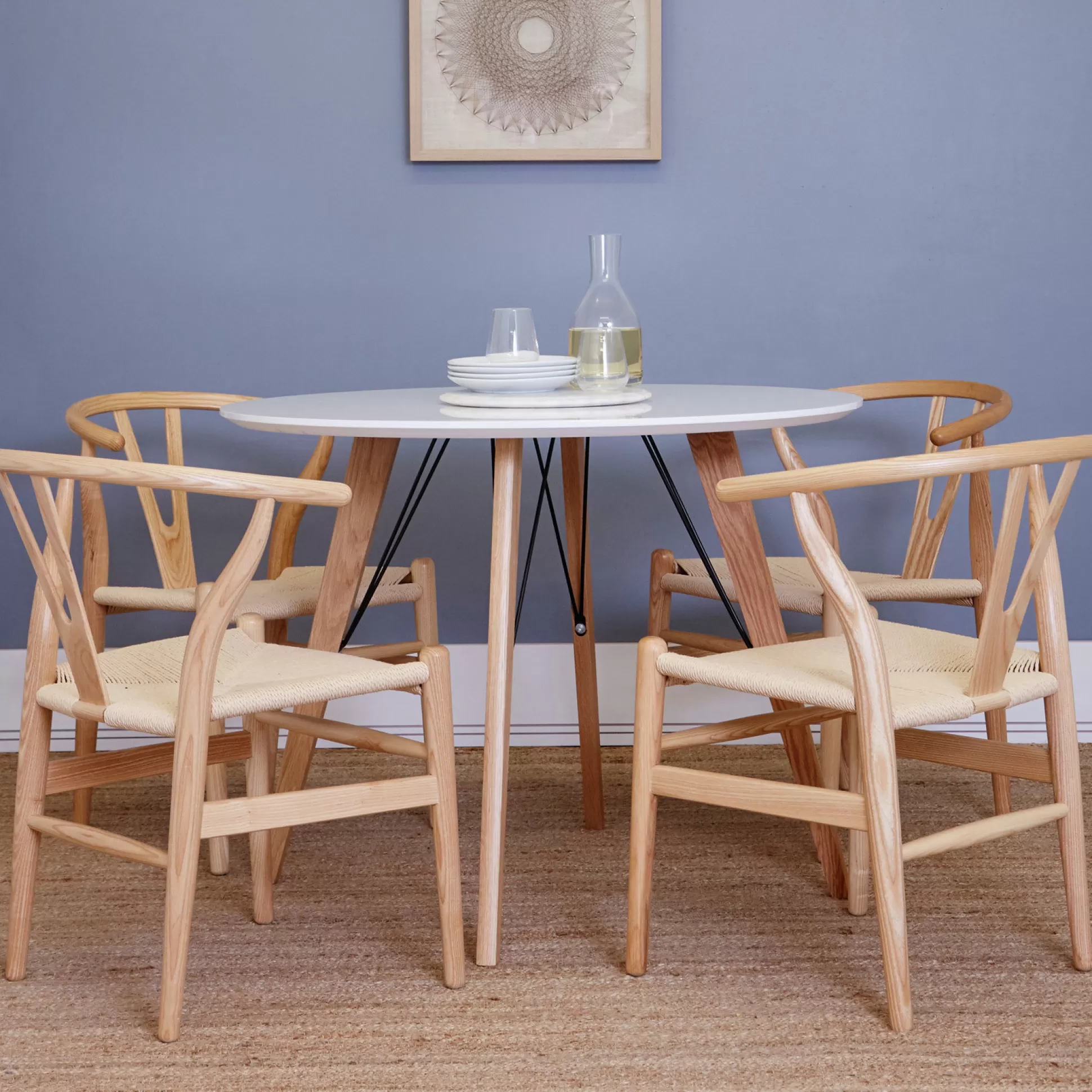 - Dining Tables>Meadows and Byrne Estelle Round Dining Table With Ash Legs