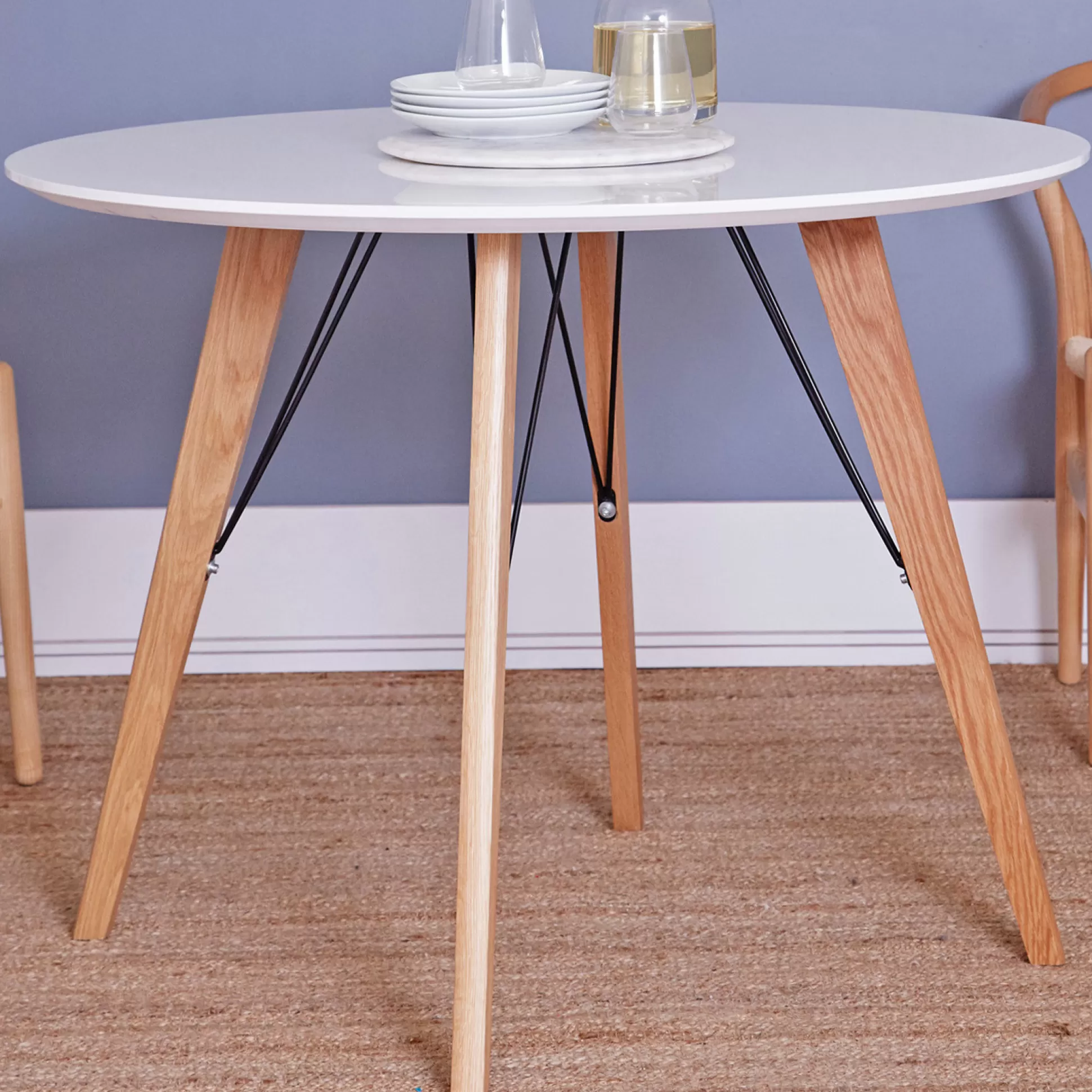 - Dining Tables>Meadows and Byrne Estelle Round Dining Table With Ash Legs