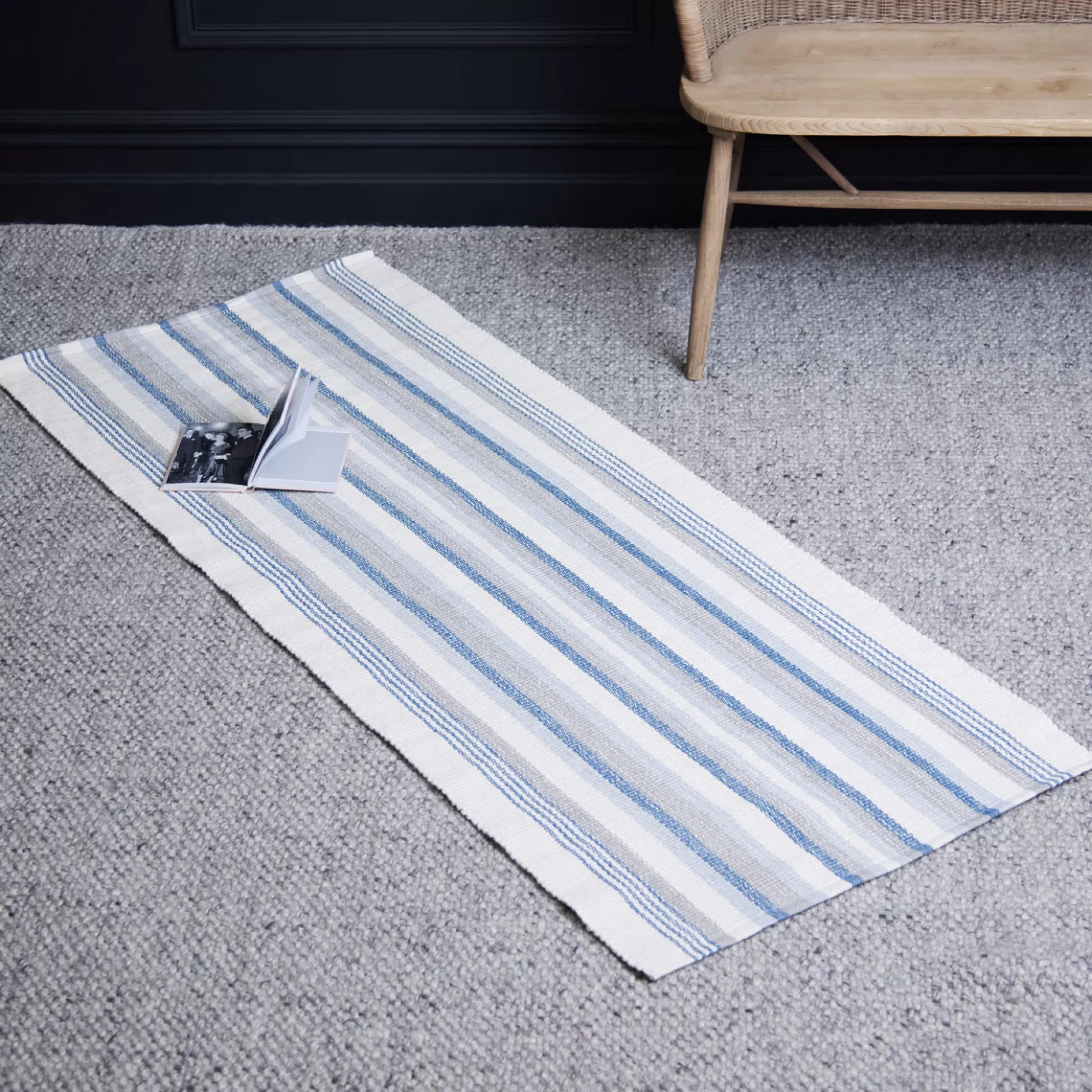 Rugs & Door Mats>Meadows and Byrne Finn Grey Runner