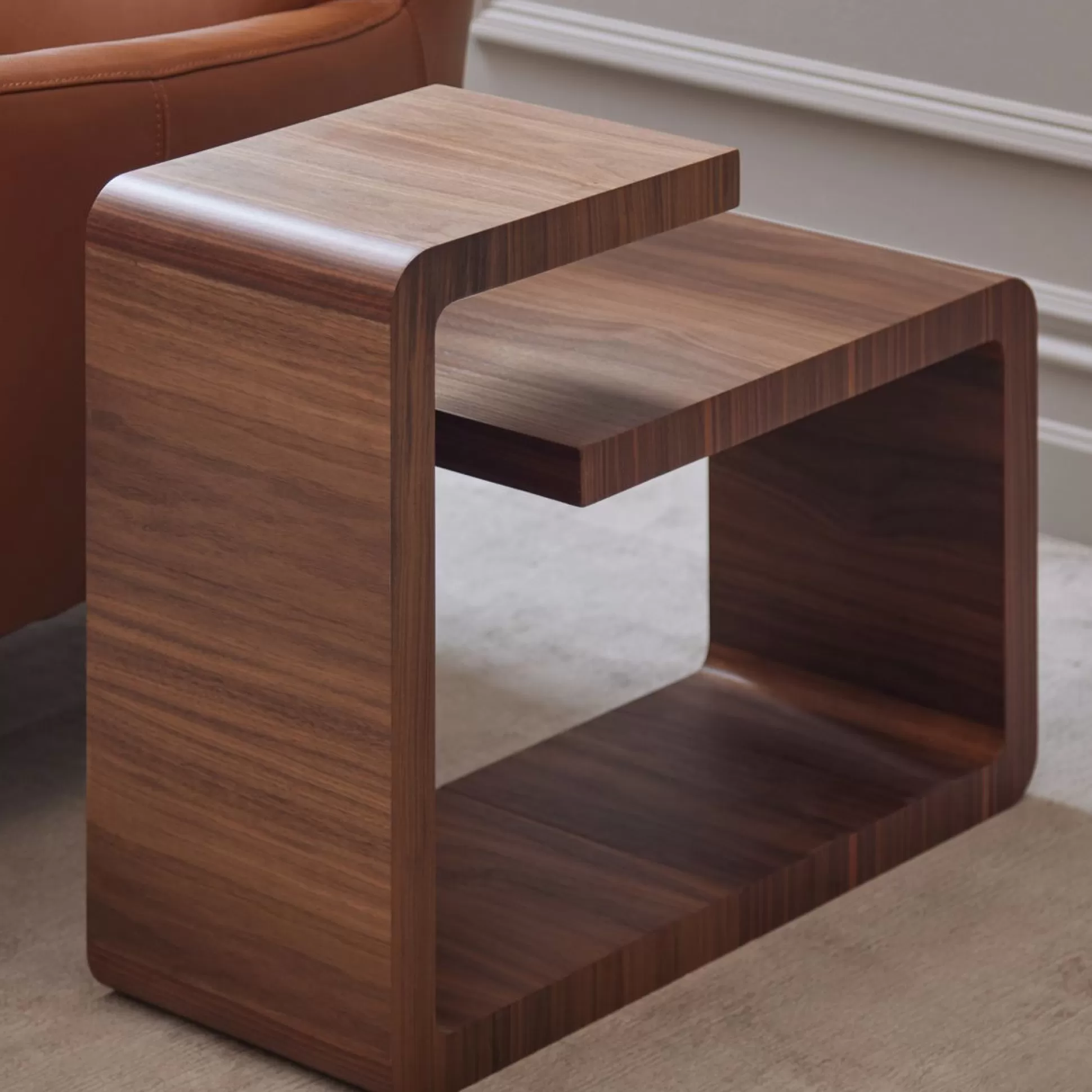 - Side Tables>Meadows and Byrne Gia Walnut Side Table