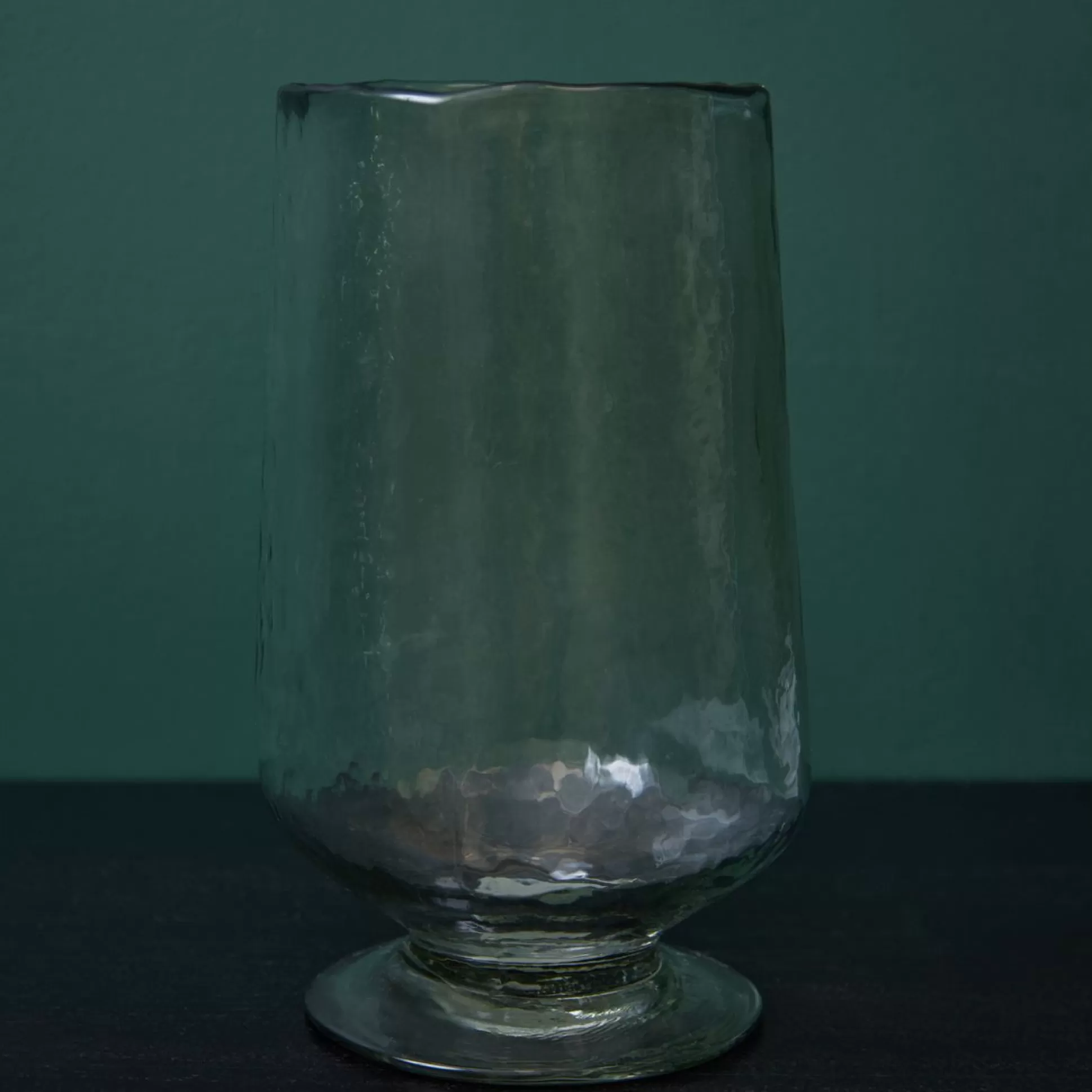 Candle Holders>Meadows and Byrne Glass Hurricane On Foot
