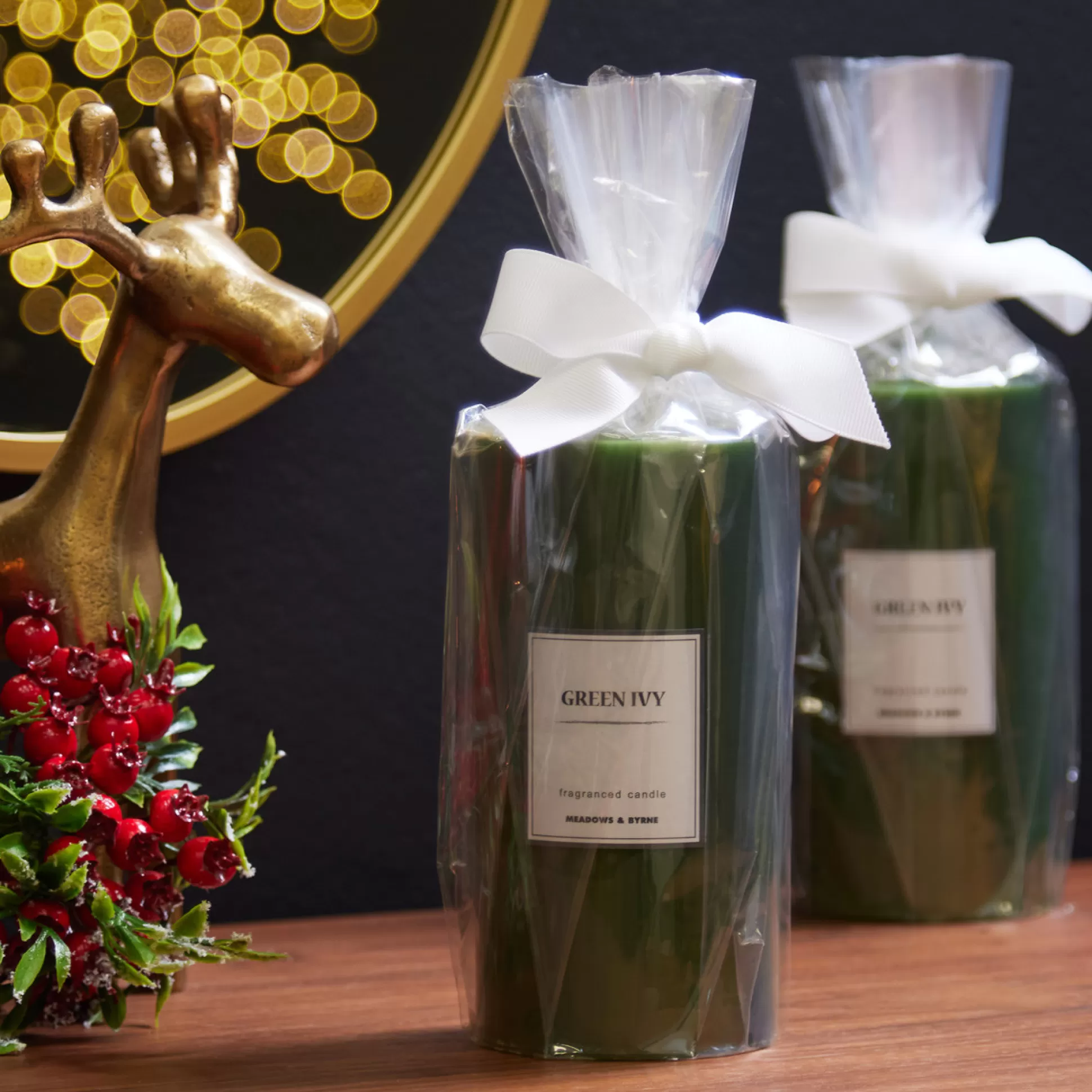 Candles & Diffusers>Meadows and Byrne Green Ivy Candle Large - Set Of 2