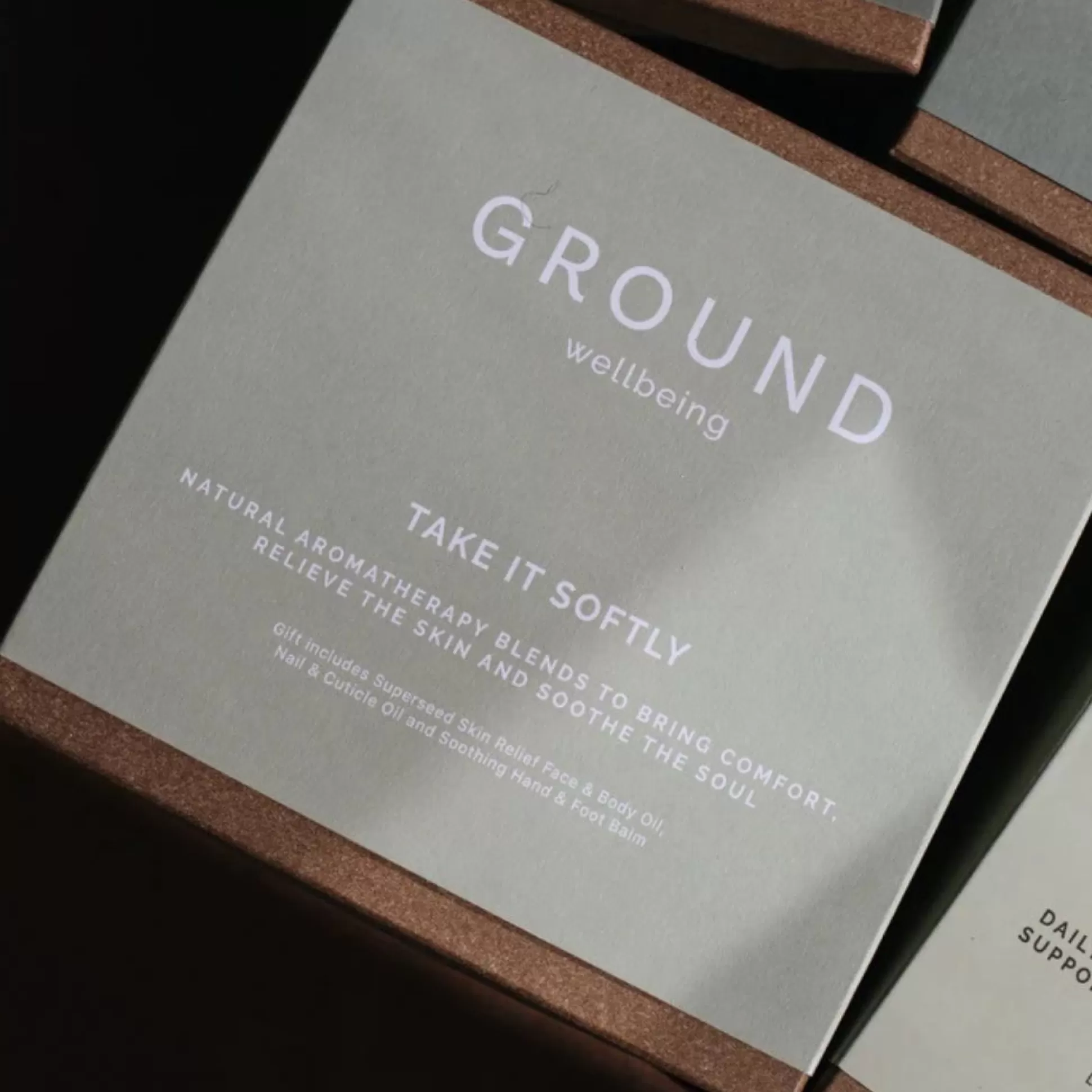 Skincare Essentials>Meadows and Byrne Ground Wellbeing Take It Softly Giftbox