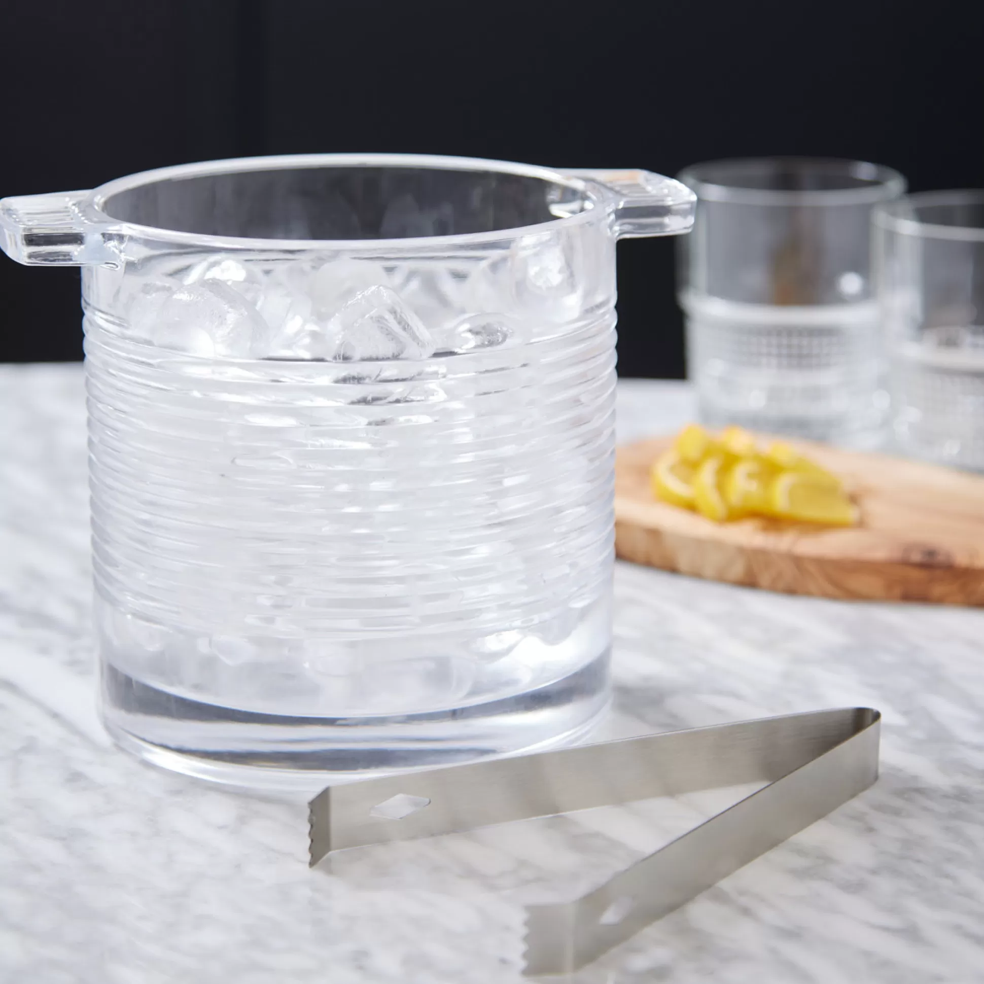 Bar Accessories>Meadows and Byrne Hampton Ice Bucket With Tongs