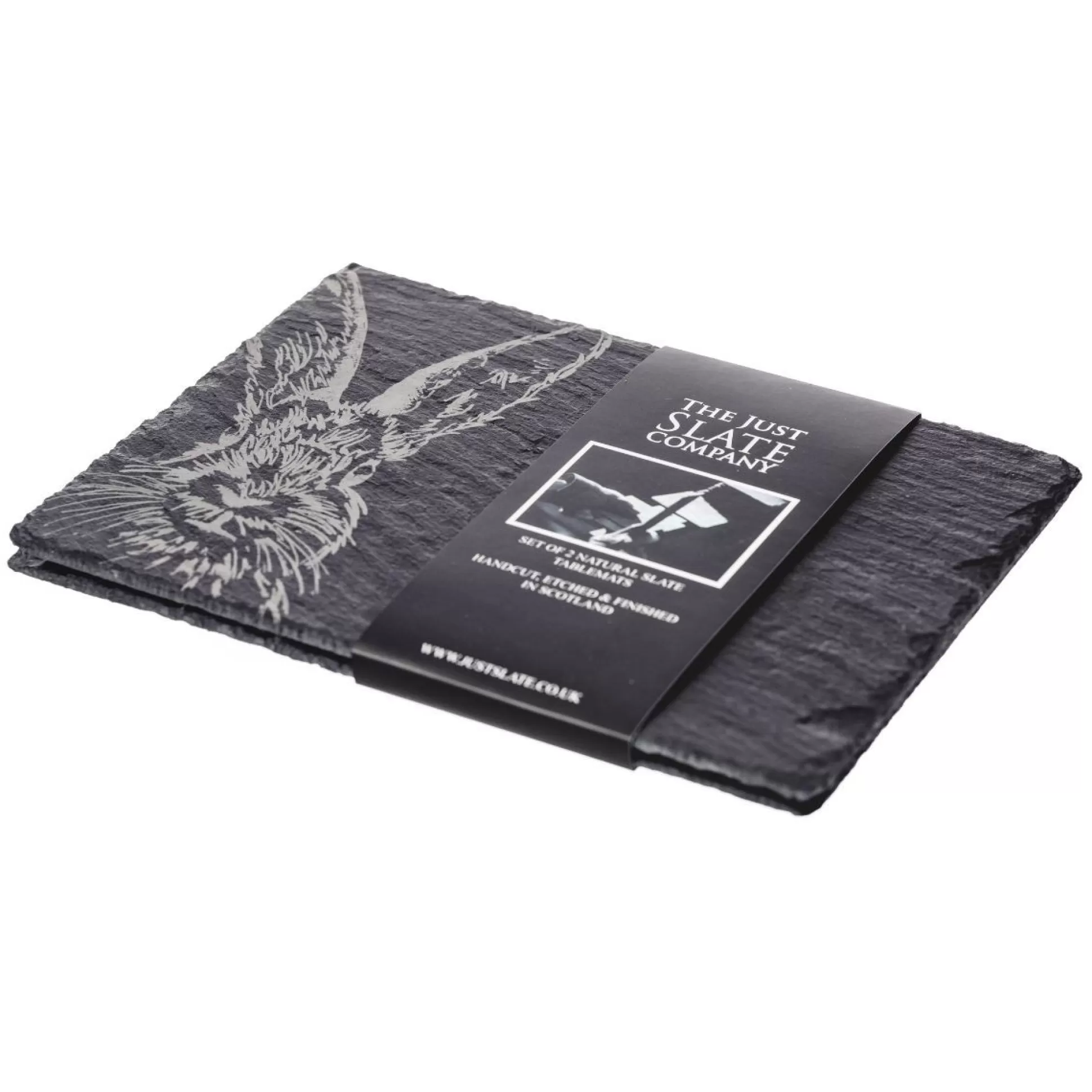 Table Linen>Meadows and Byrne Hare Slate Placemats - Set Of 2