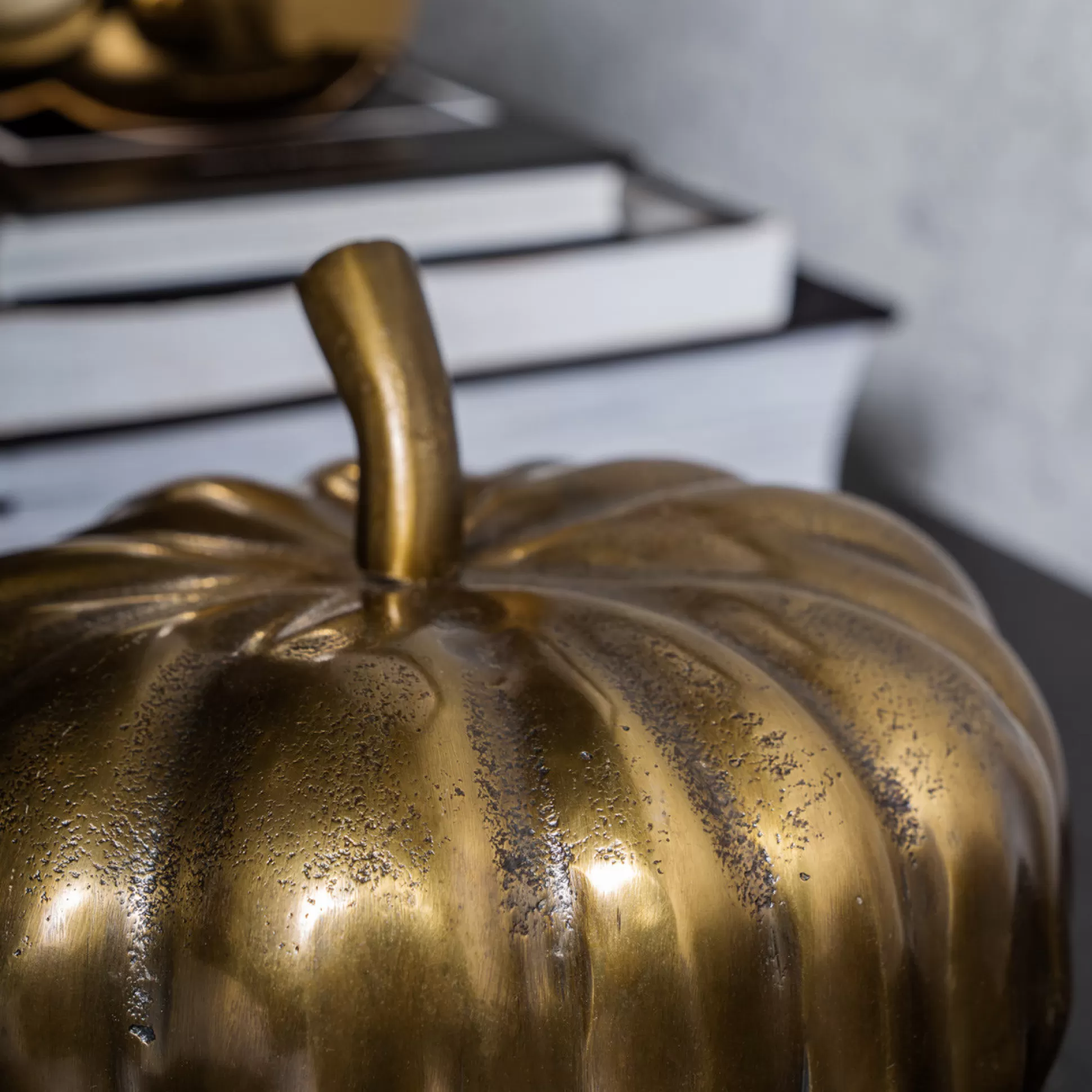 Decoration & Home Accessories>Meadows and Byrne Harvest Pumpkin In Gold - Sml