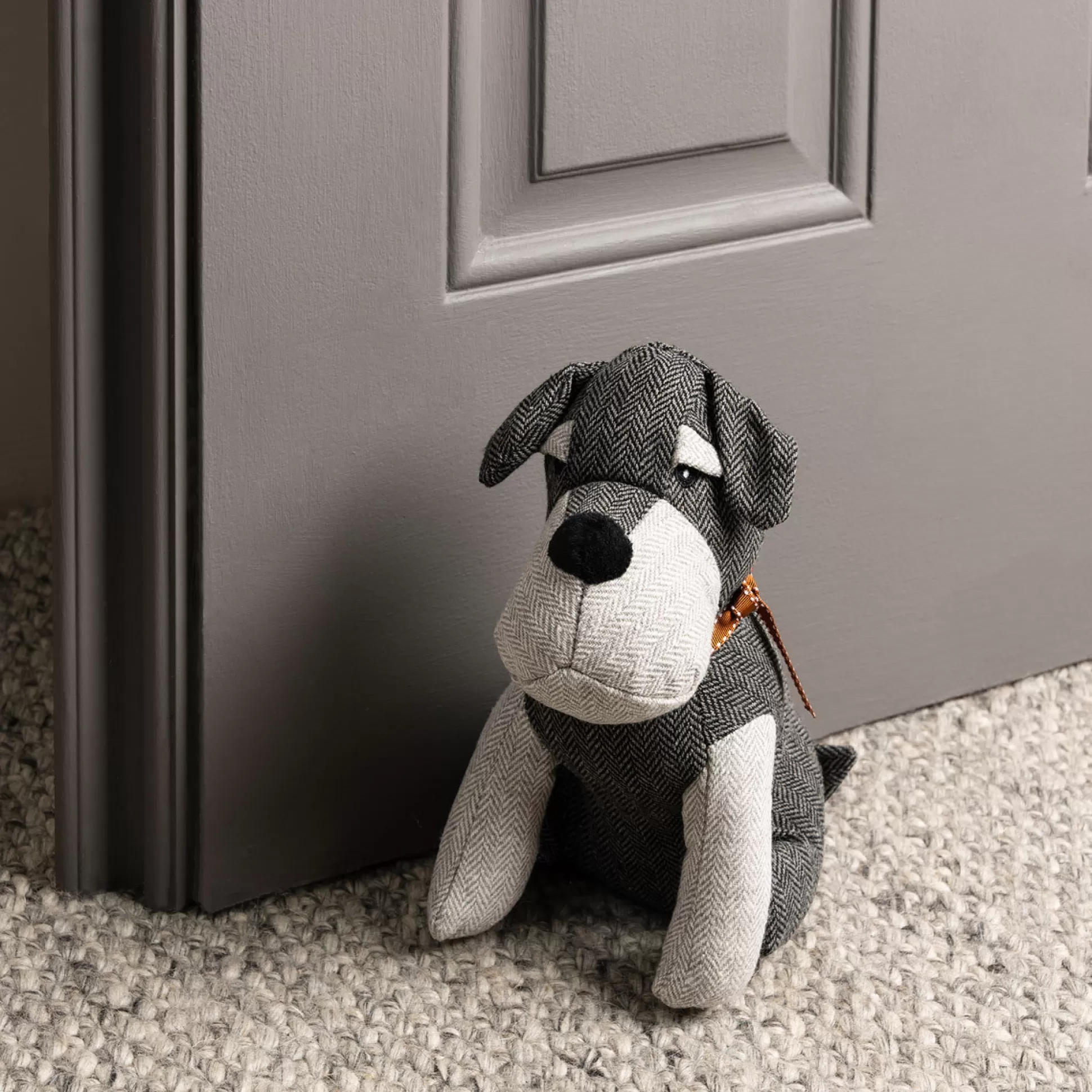 Decoration & Home Accessories>Meadows and Byrne Herringbone Terrier Doorstop