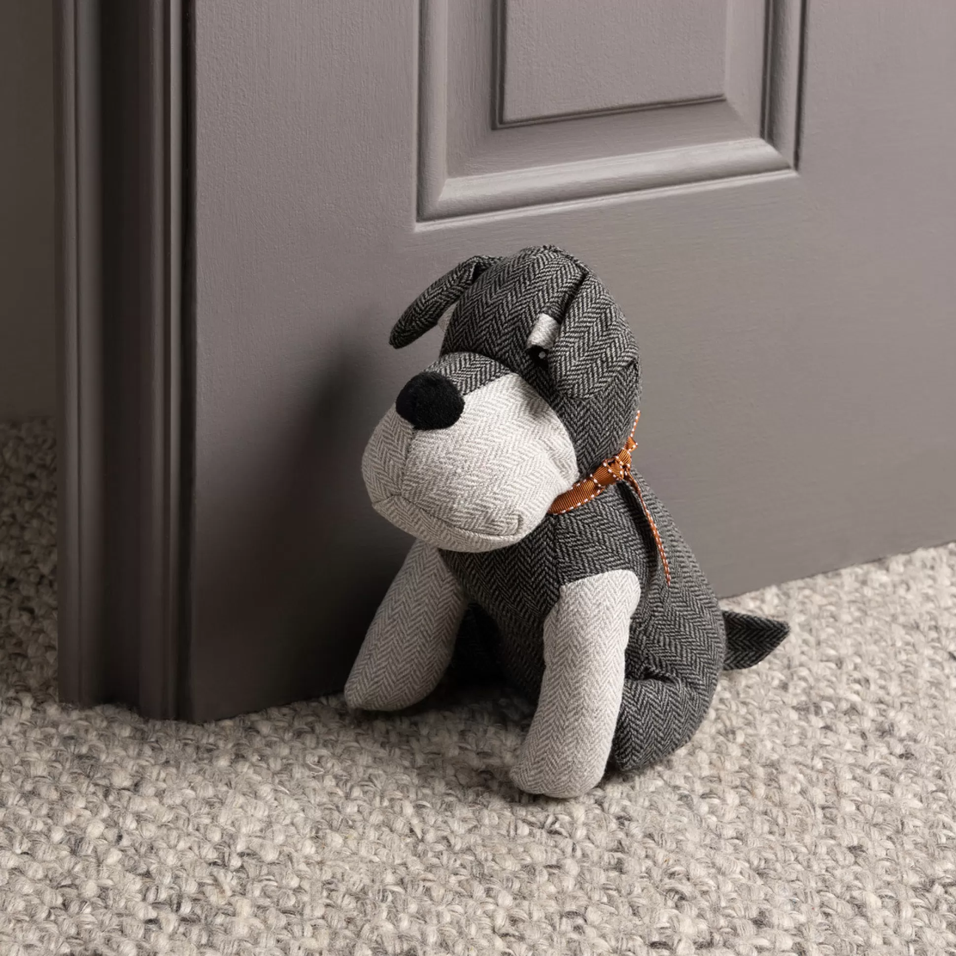 Decoration & Home Accessories>Meadows and Byrne Herringbone Terrier Doorstop