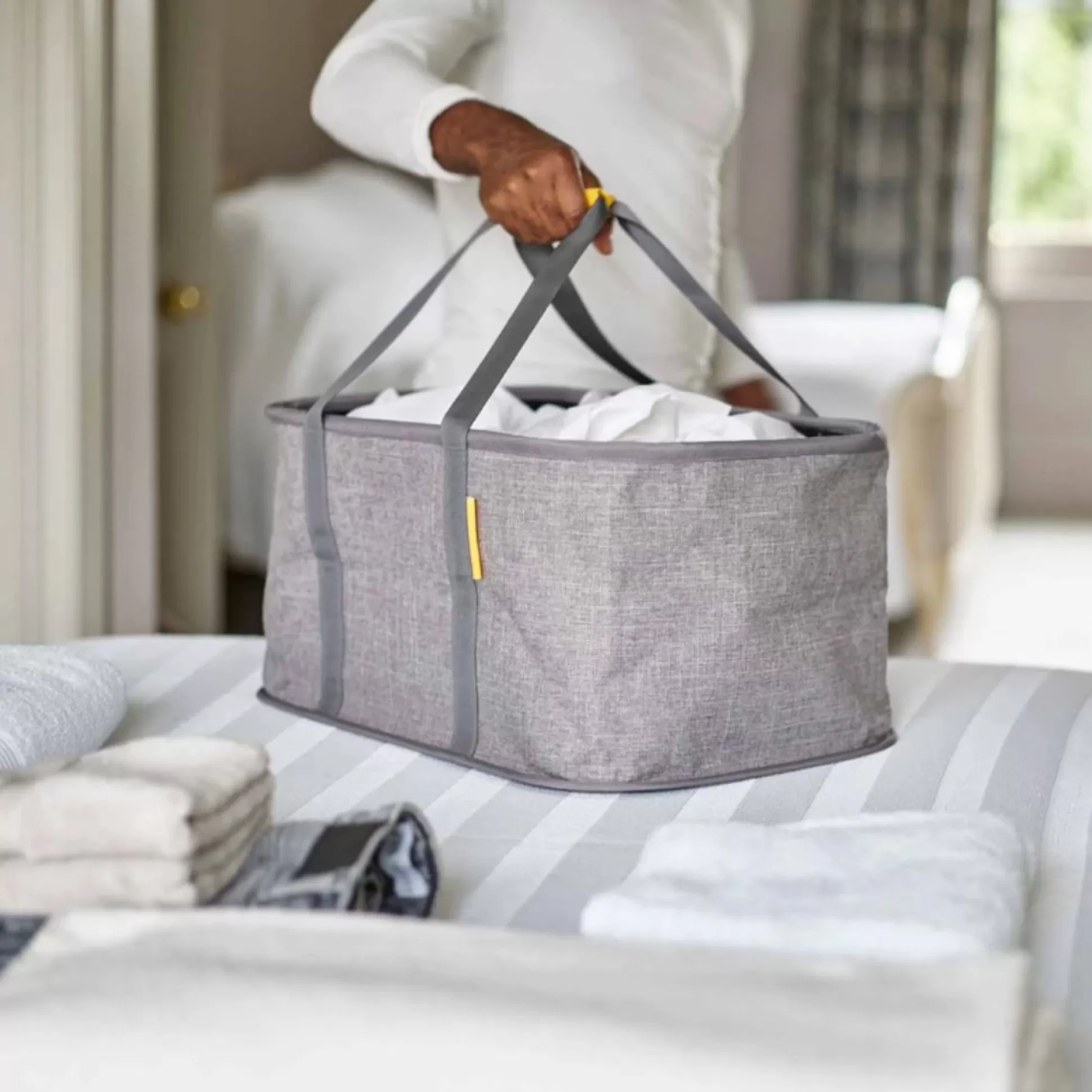 Laundry Baskets>Meadows and Byrne Hold All Collapsible Laundry Basket