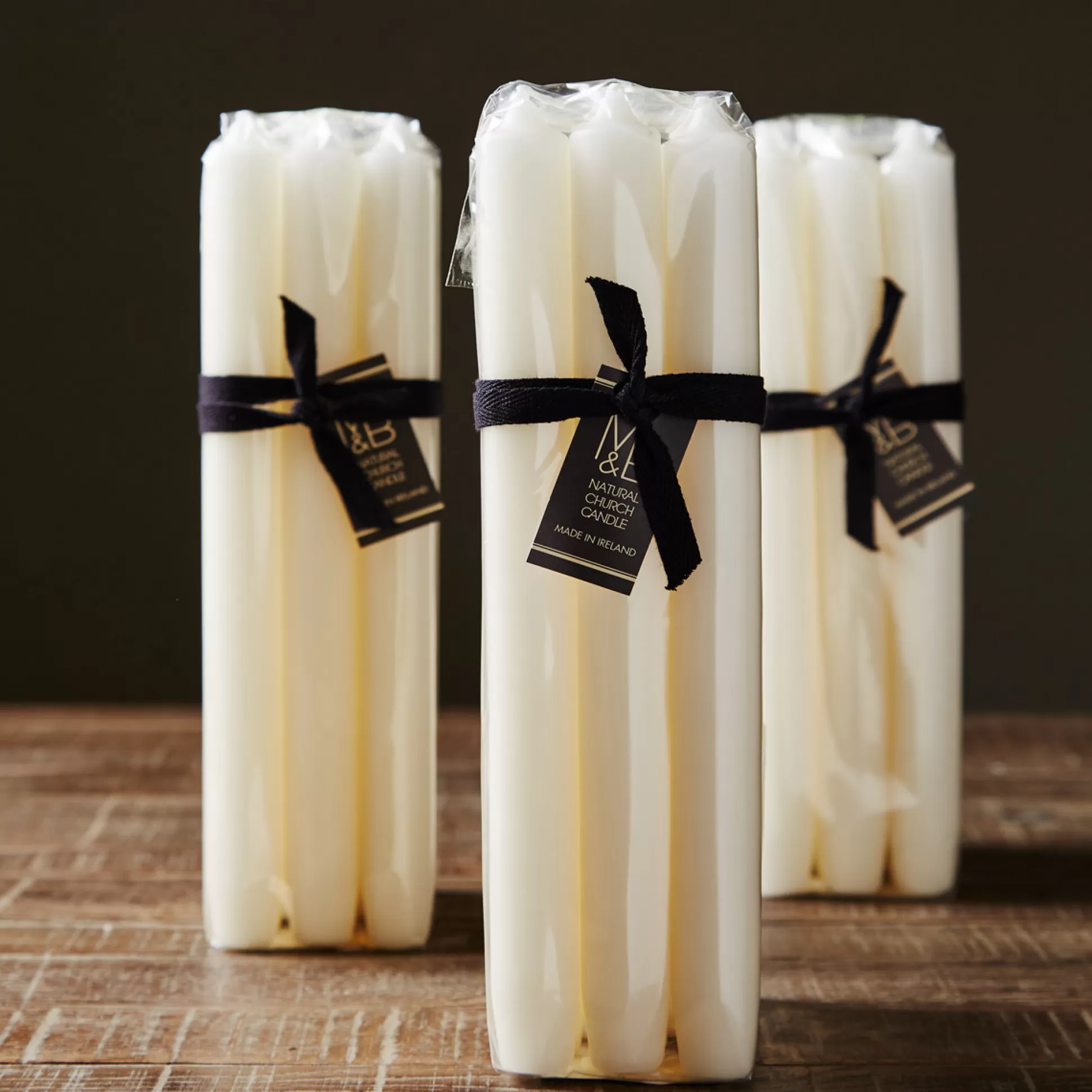 Candles & Diffusers>Meadows and Byrne Ivory Candle 6 Pack Large - Set Of 3