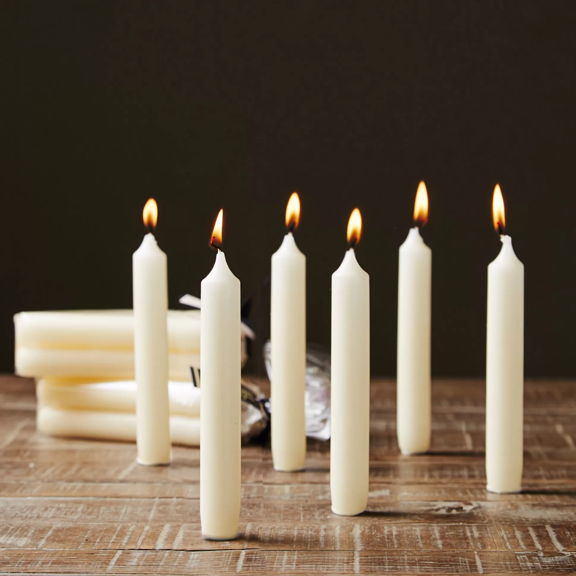 Candles & Diffusers>Meadows and Byrne Ivory Candle 6 Pack Small - Set Of 3