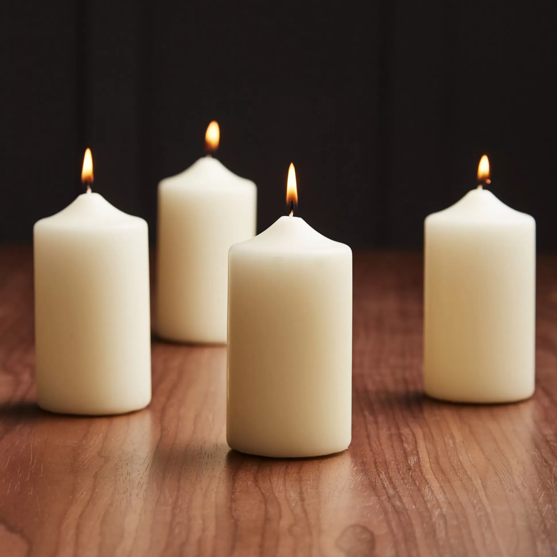 Candles & Diffusers>Meadows and Byrne Ivory Pillar Candle 10X8Cm - Set Of 4