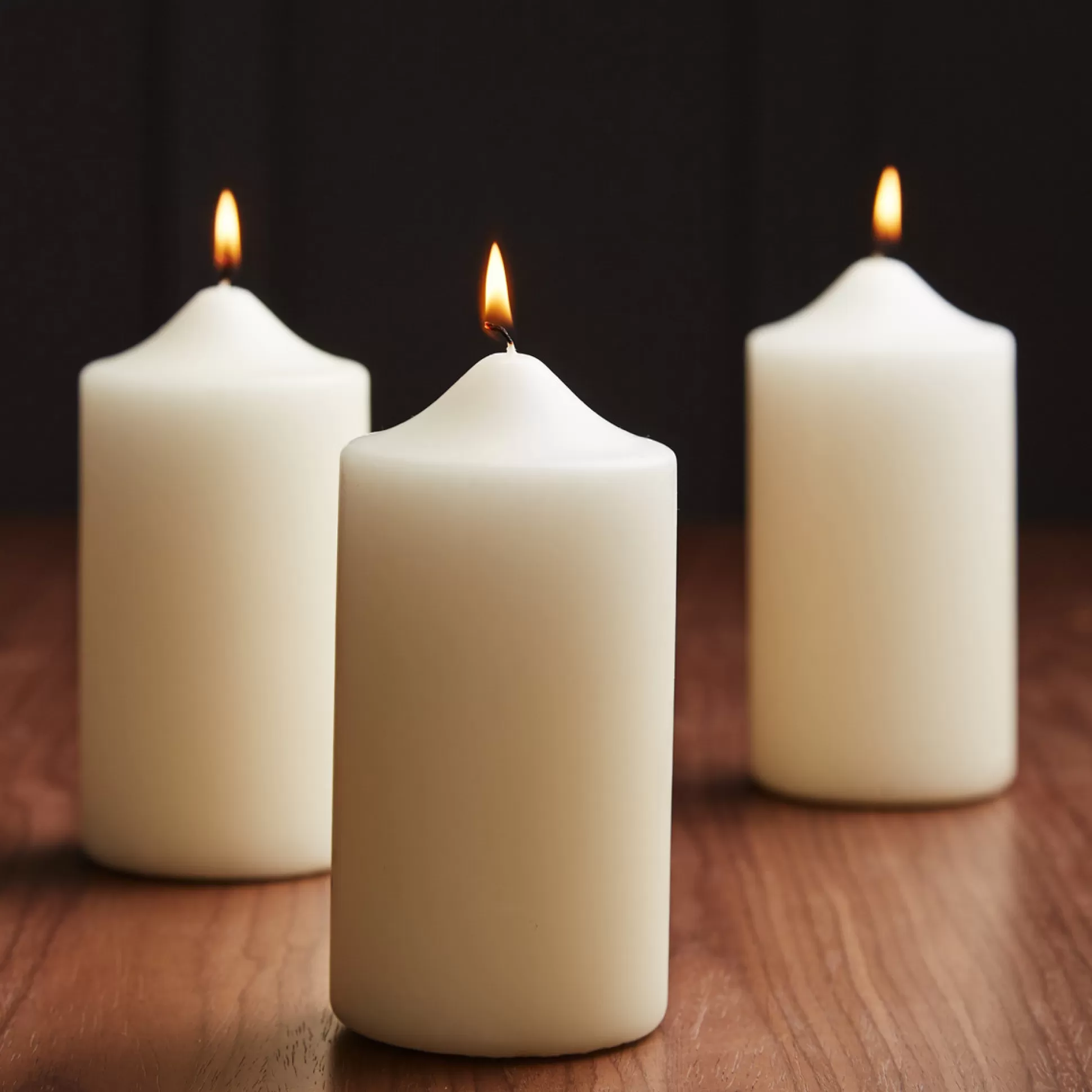 Candles & Diffusers>Meadows and Byrne Ivory Pillar Candle 15 X 8Cm - Set Of 3