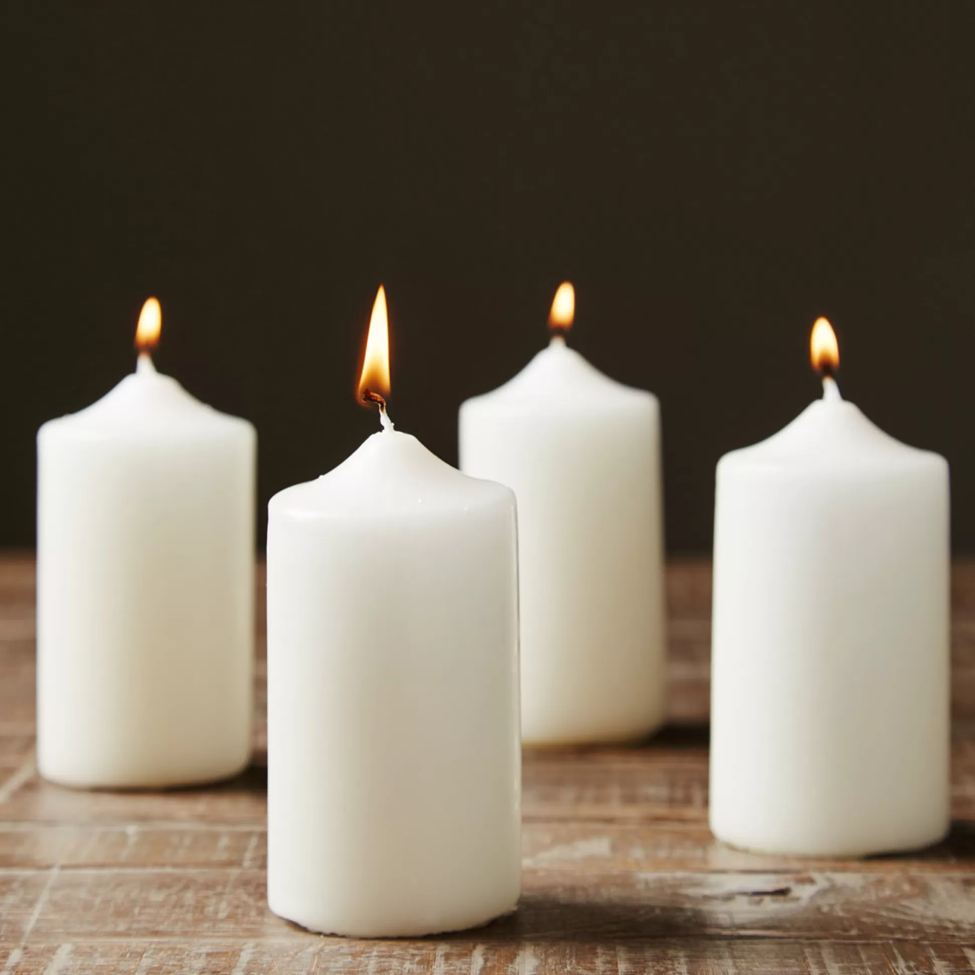 Candles & Diffusers>Meadows and Byrne Ivory Pillar Candle - Set Of 4