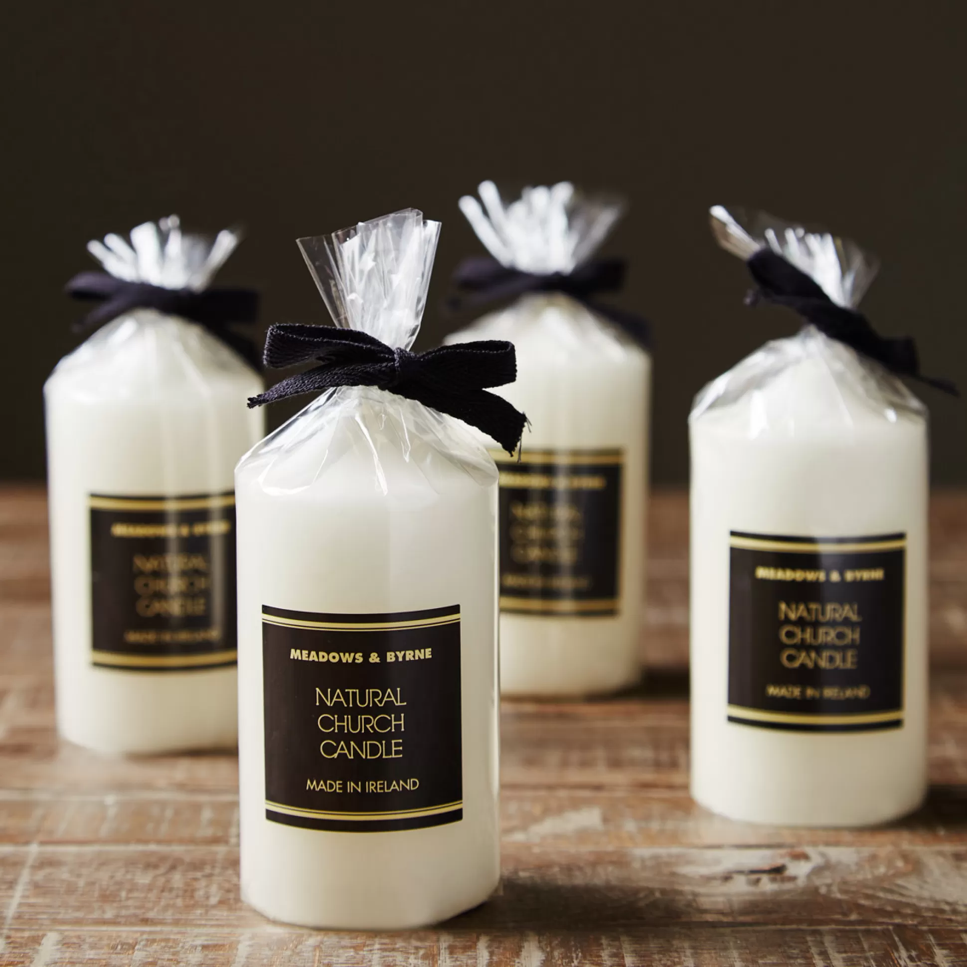 Candles & Diffusers>Meadows and Byrne Ivory Pillar Candle - Set Of 4