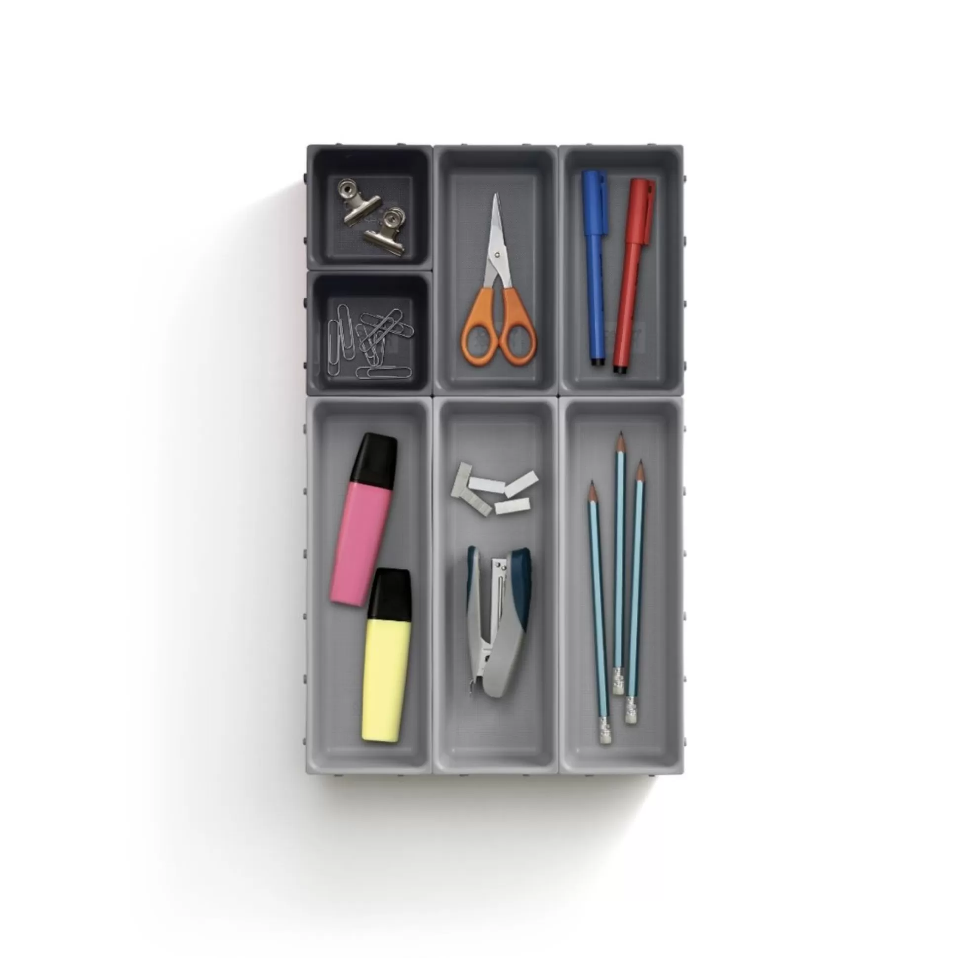 Kitchen Utensils & Accessories>Meadows and Byrne Joseph Joseph - Blox 7-Piece Drawer Organiser Set - Grey