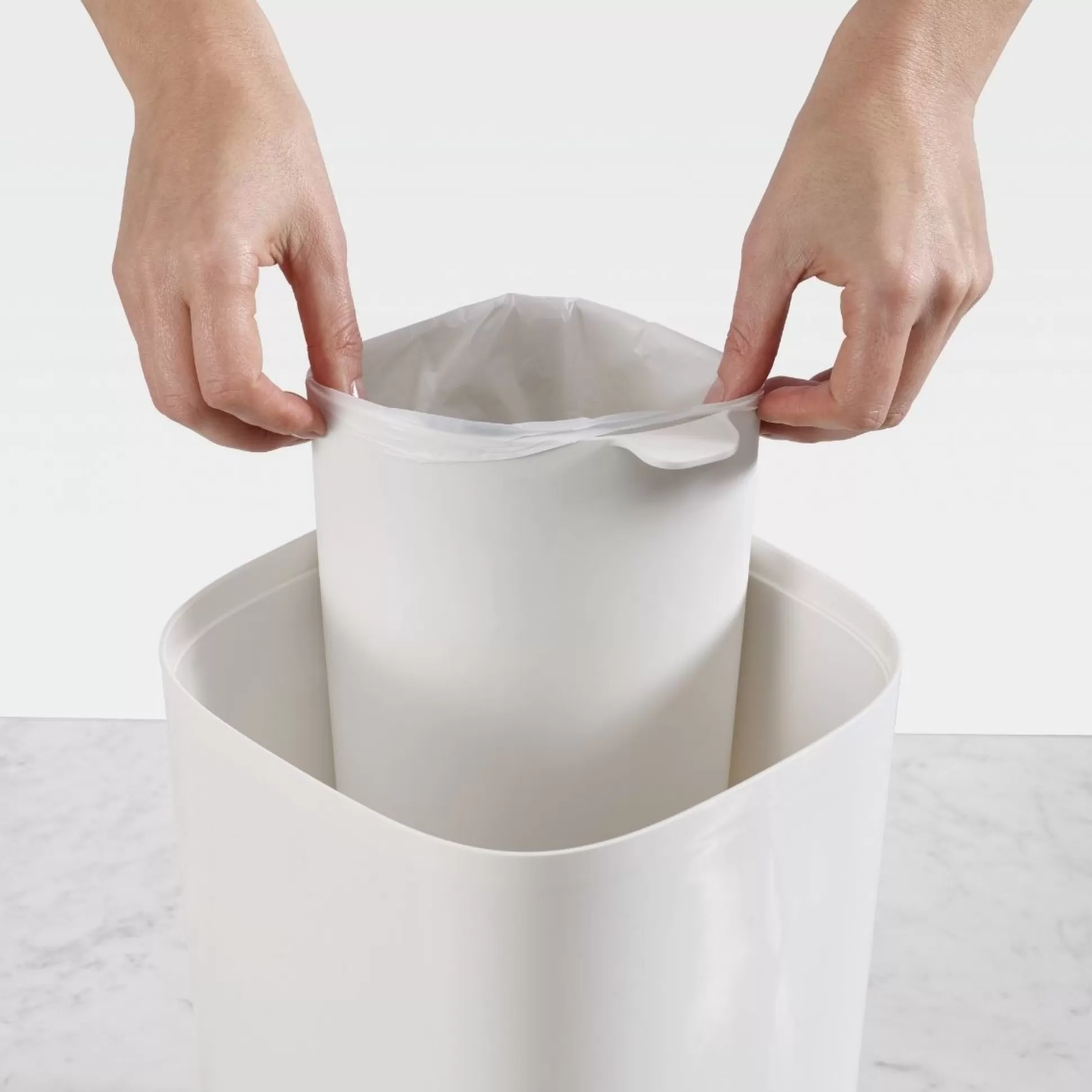Bathroom Accessories>Meadows and Byrne Joseph Joseph Split Bathroom Waste Separation Bin - Grey