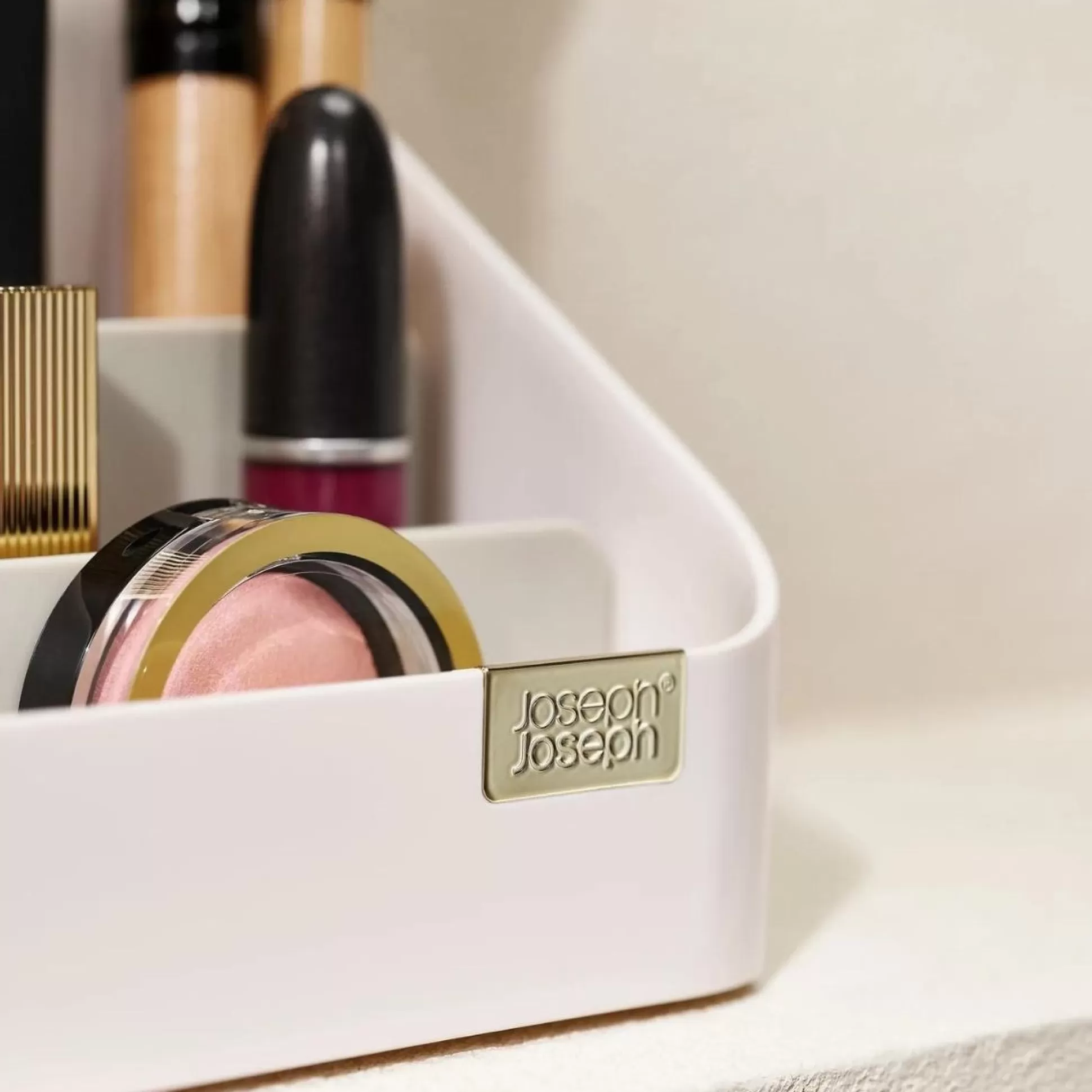 Bathroom Accessories>Meadows and Byrne Joseph Joseph Tiered Cosmetic Organizer - Shell