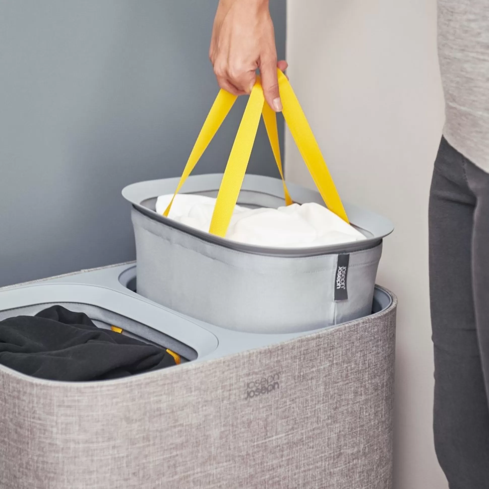 Laundry Baskets>Meadows and Byrne Joseph Joseph Tota Large Laundry Separation Basket - Grey