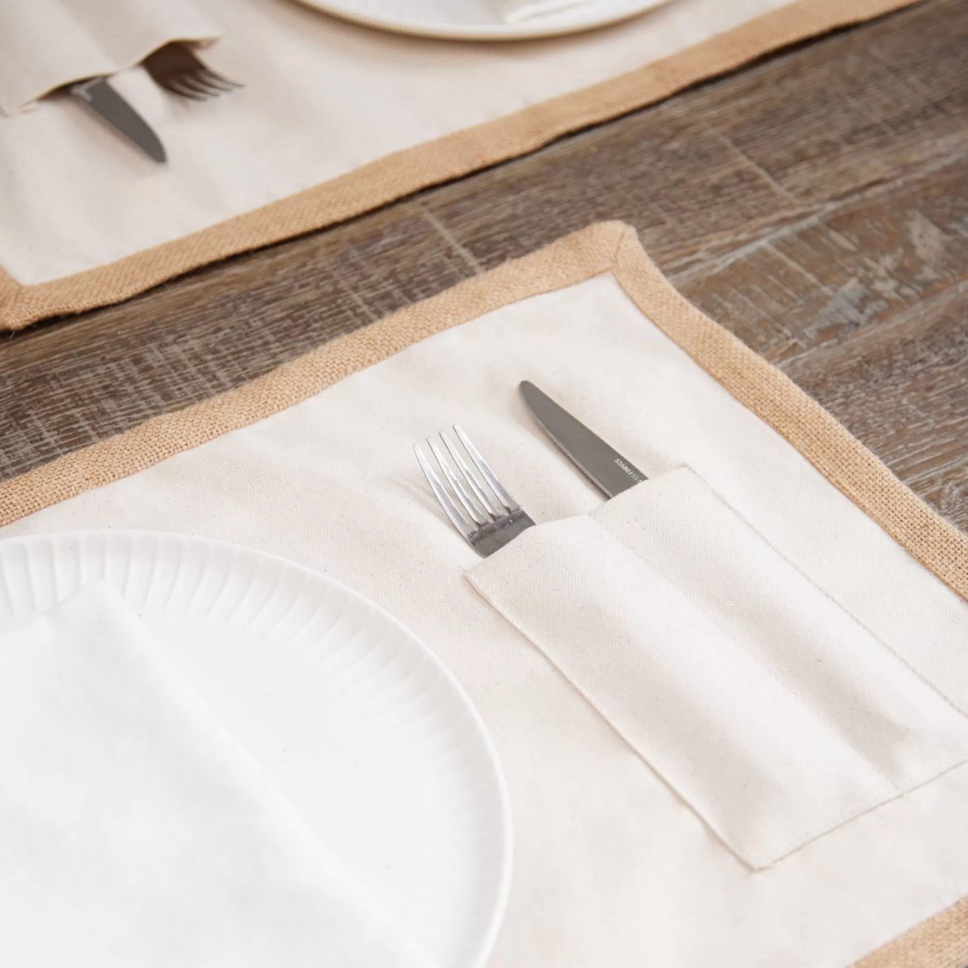 Table Linen>Meadows and Byrne Jute Border Placemat - Set Of 6