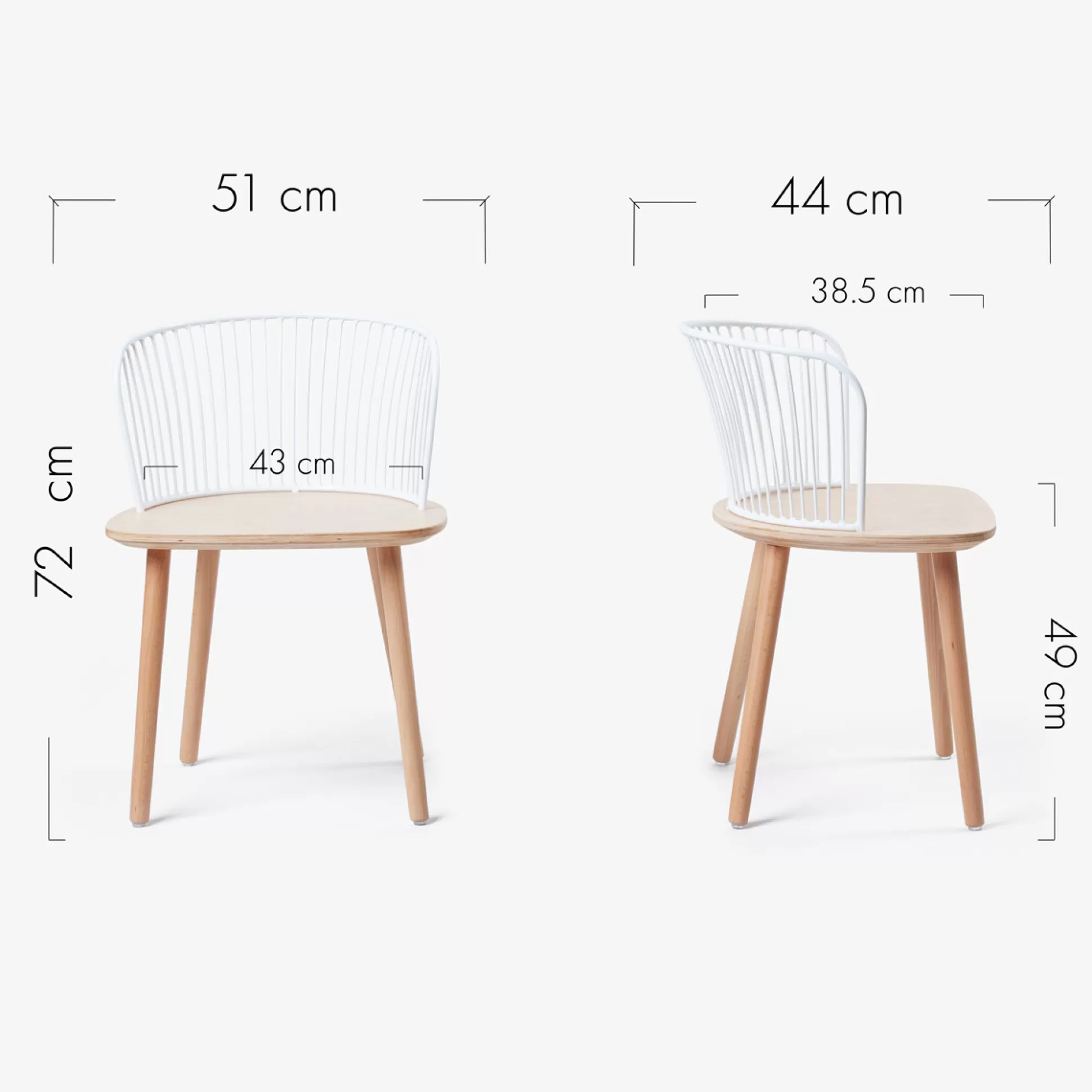 - Dining Chairs>Meadows and Byrne Kara Metal & Wood Chair - Set Of 2