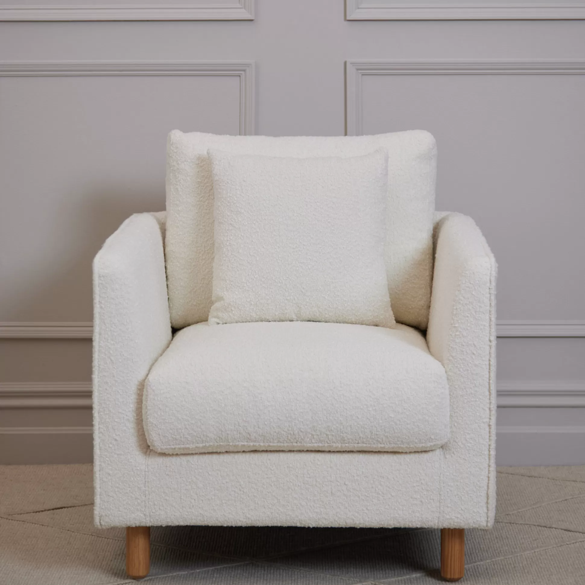Armchairs>Meadows and Byrne Kendall Chex Polar Boucle Armchair