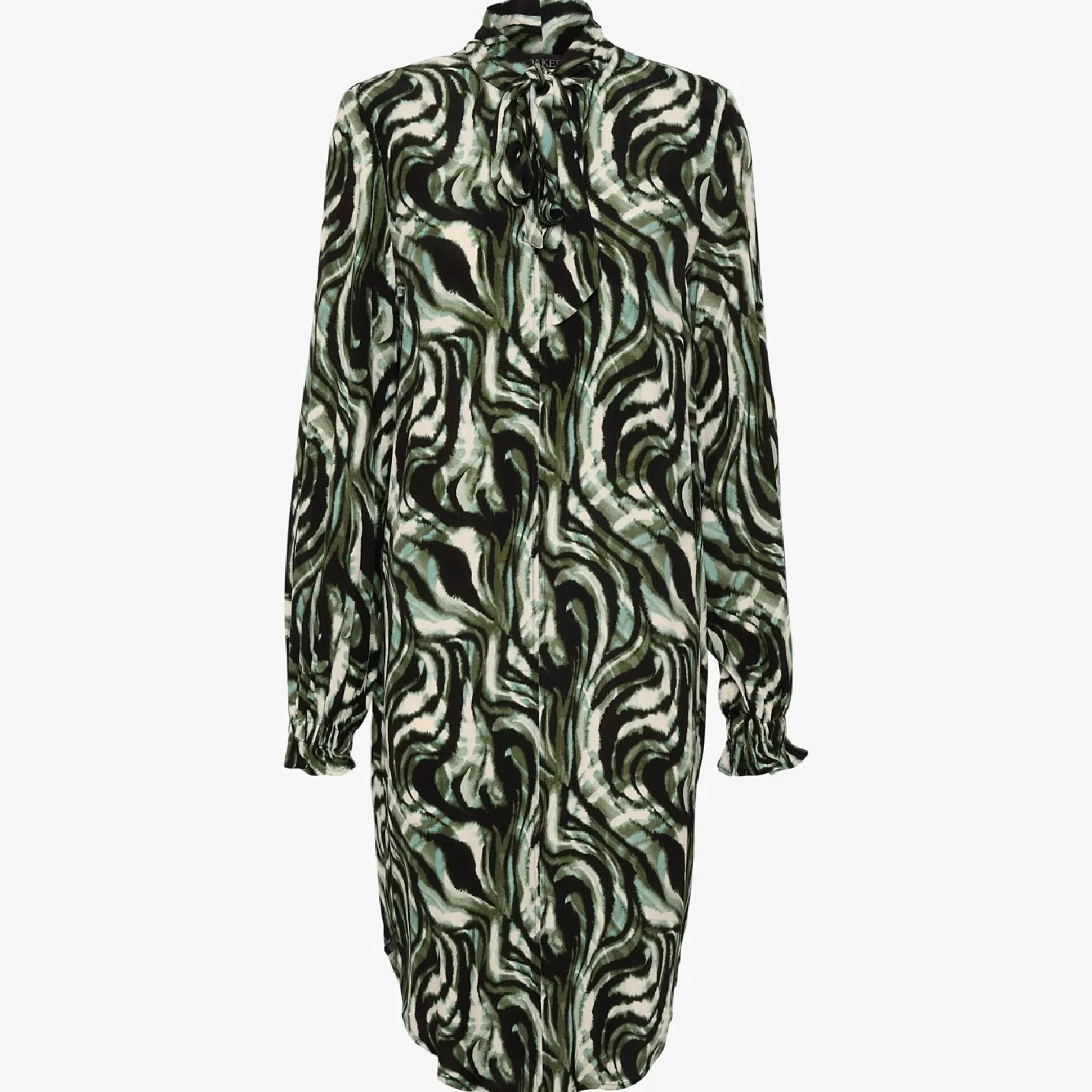 Dresses & Skirts>Meadows and Byrne Kenna Swirl Print Dress Green Print