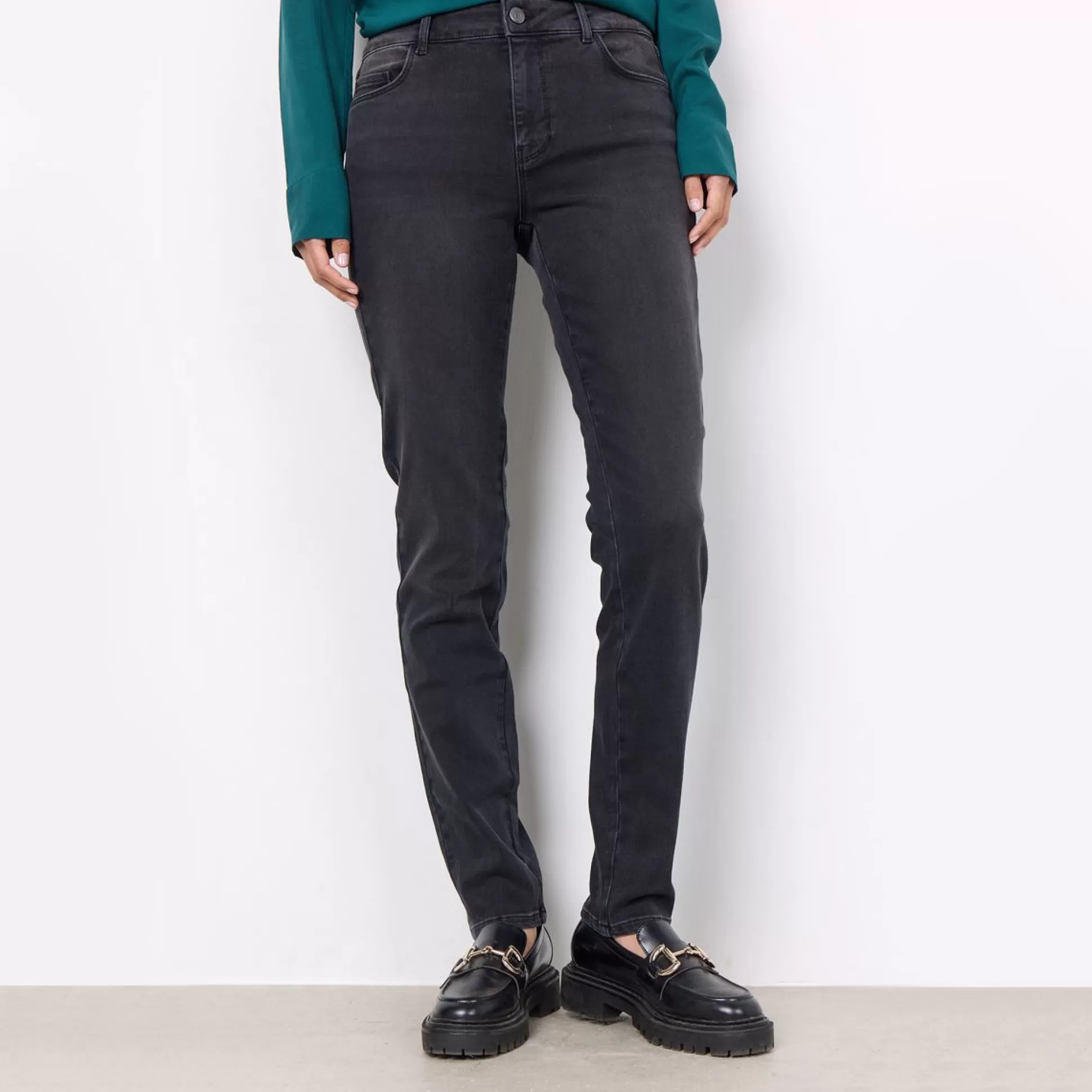 Trousers & Jeans>Meadows and Byrne Kimberly Lana Jeans - Charcoal