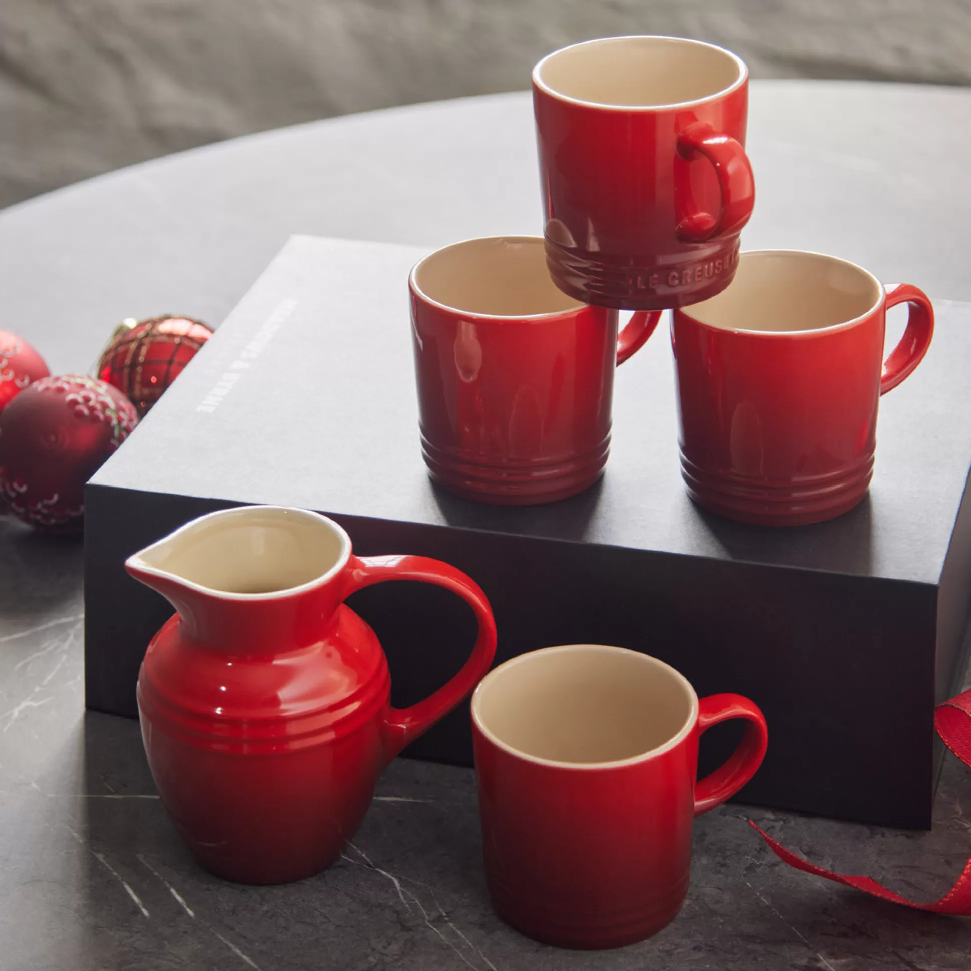 Mugs>Meadows and Byrne Le Creuset Cerise Breakfast Jug - Set Of 4