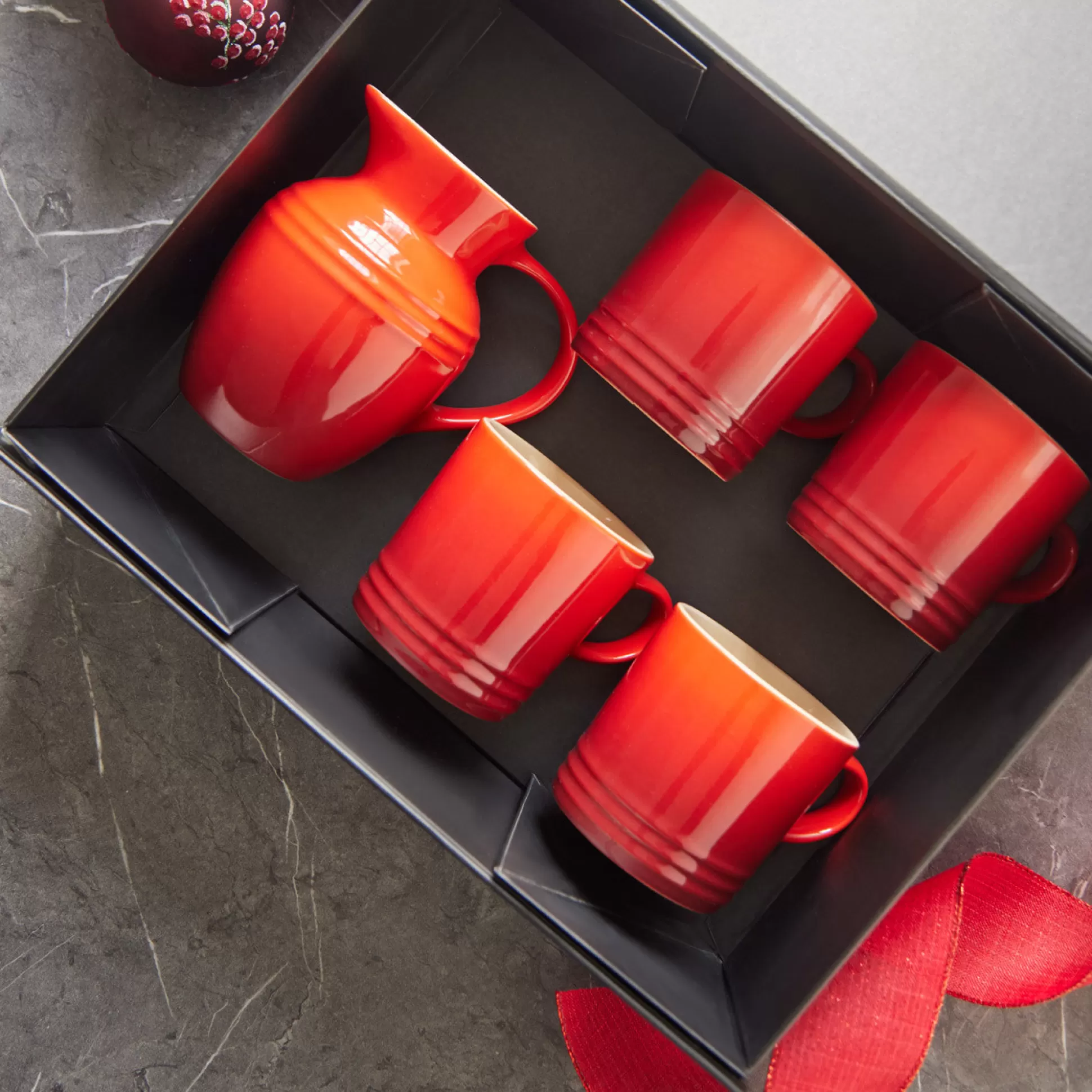 Mugs>Meadows and Byrne Le Creuset Cerise Breakfast Jug - Set Of 4
