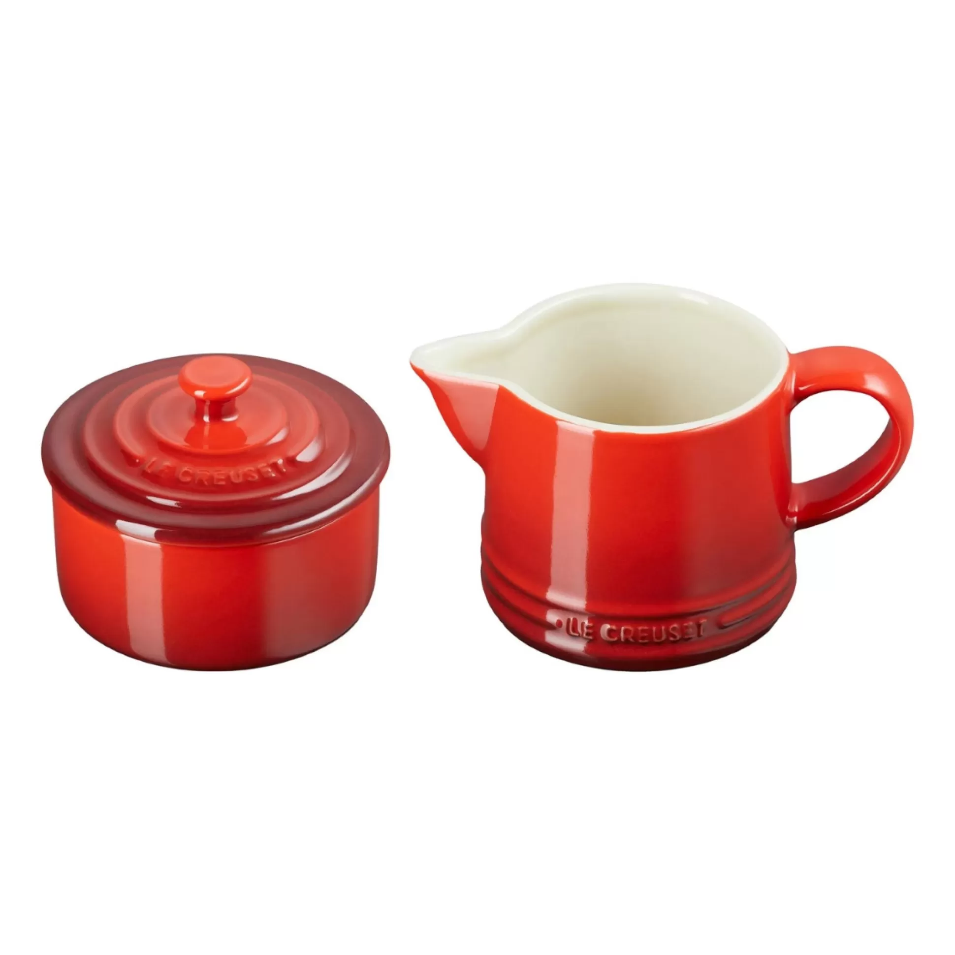 Tea Pots & Kettles>Meadows and Byrne Le Creuset Milk And Sugar Set - Cerise