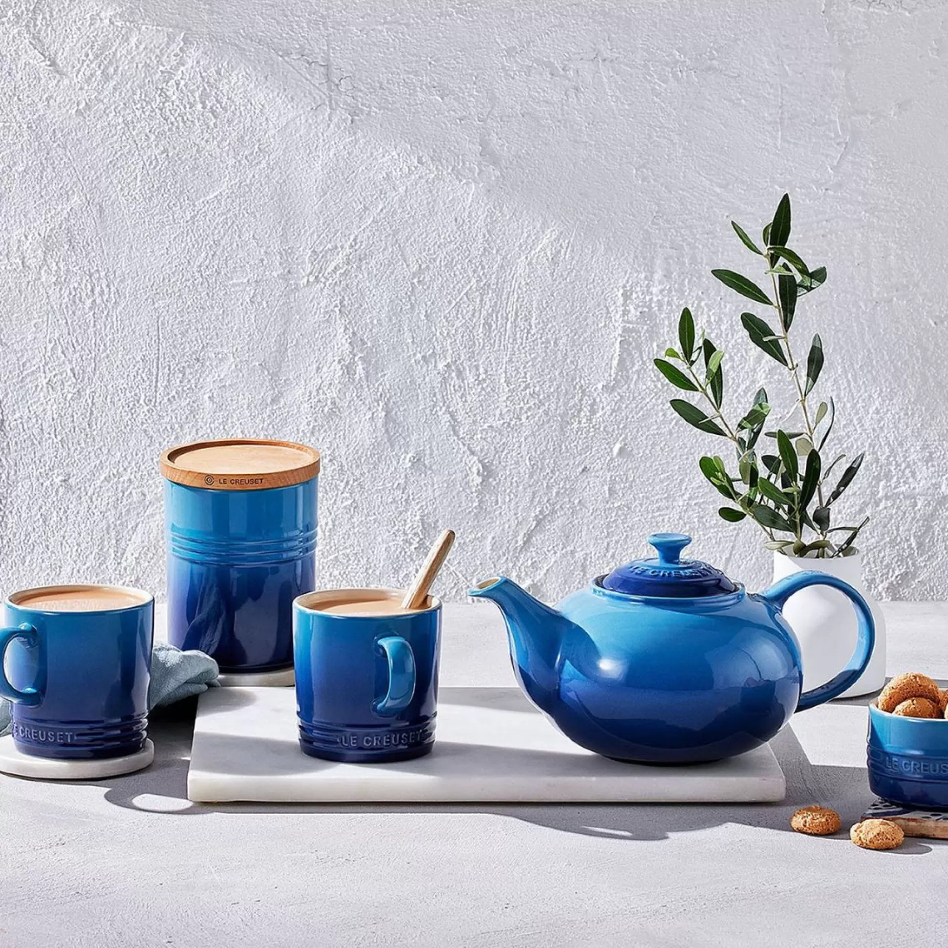 Mugs>Meadows and Byrne Le Creuset Mug - Azure Blue