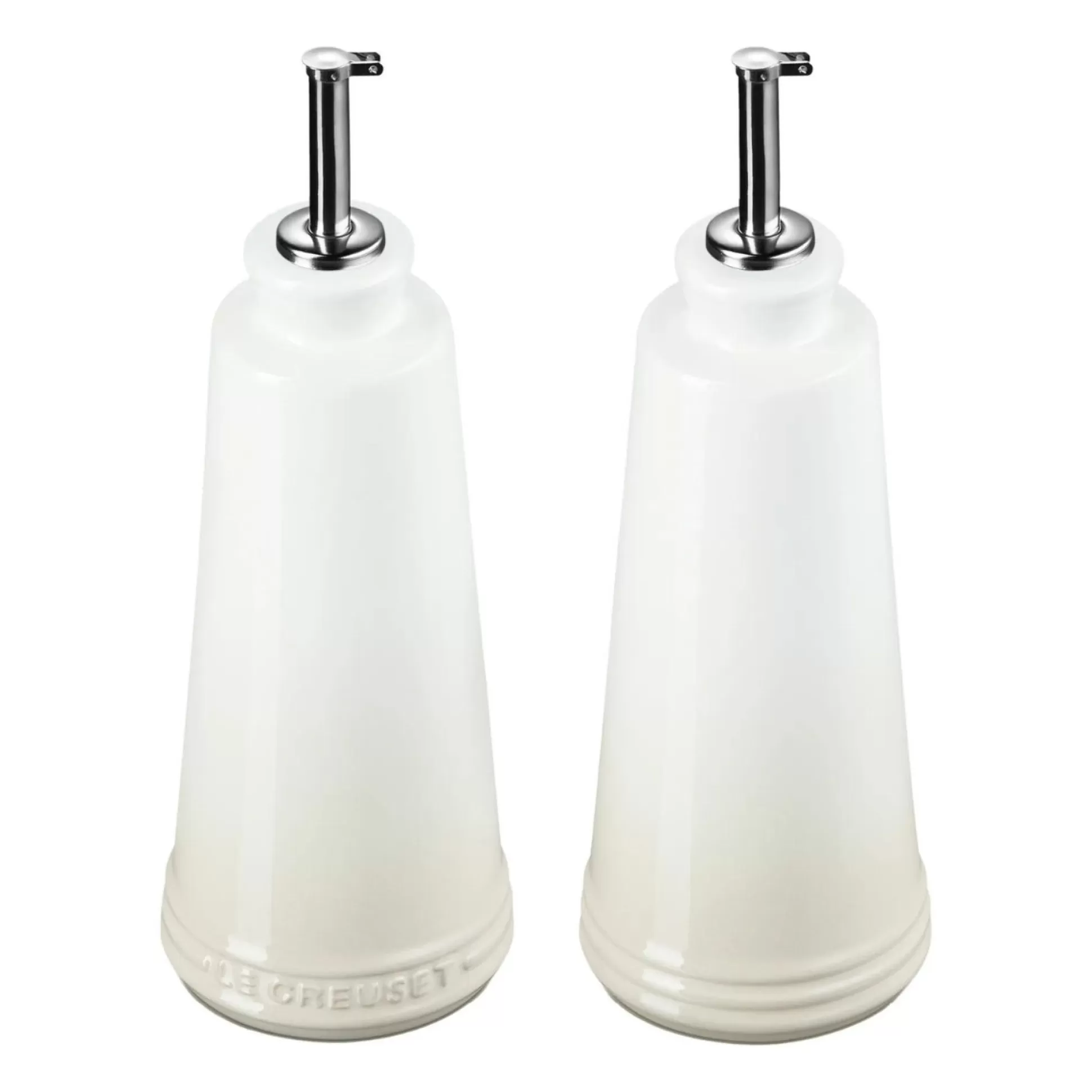 - Dinnerware Sets>Meadows and Byrne Le Creuset Oil And Vinegar Set - Meringue