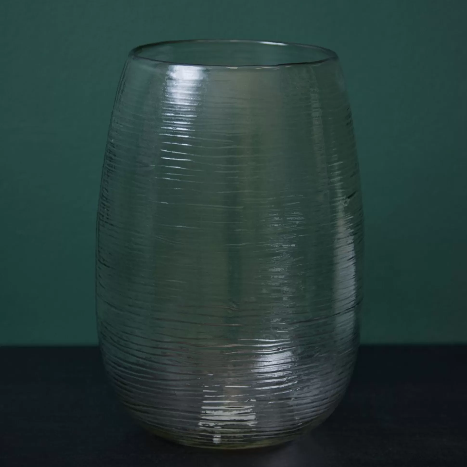 Decorative Vases>Meadows and Byrne Line Etch Glass Vase