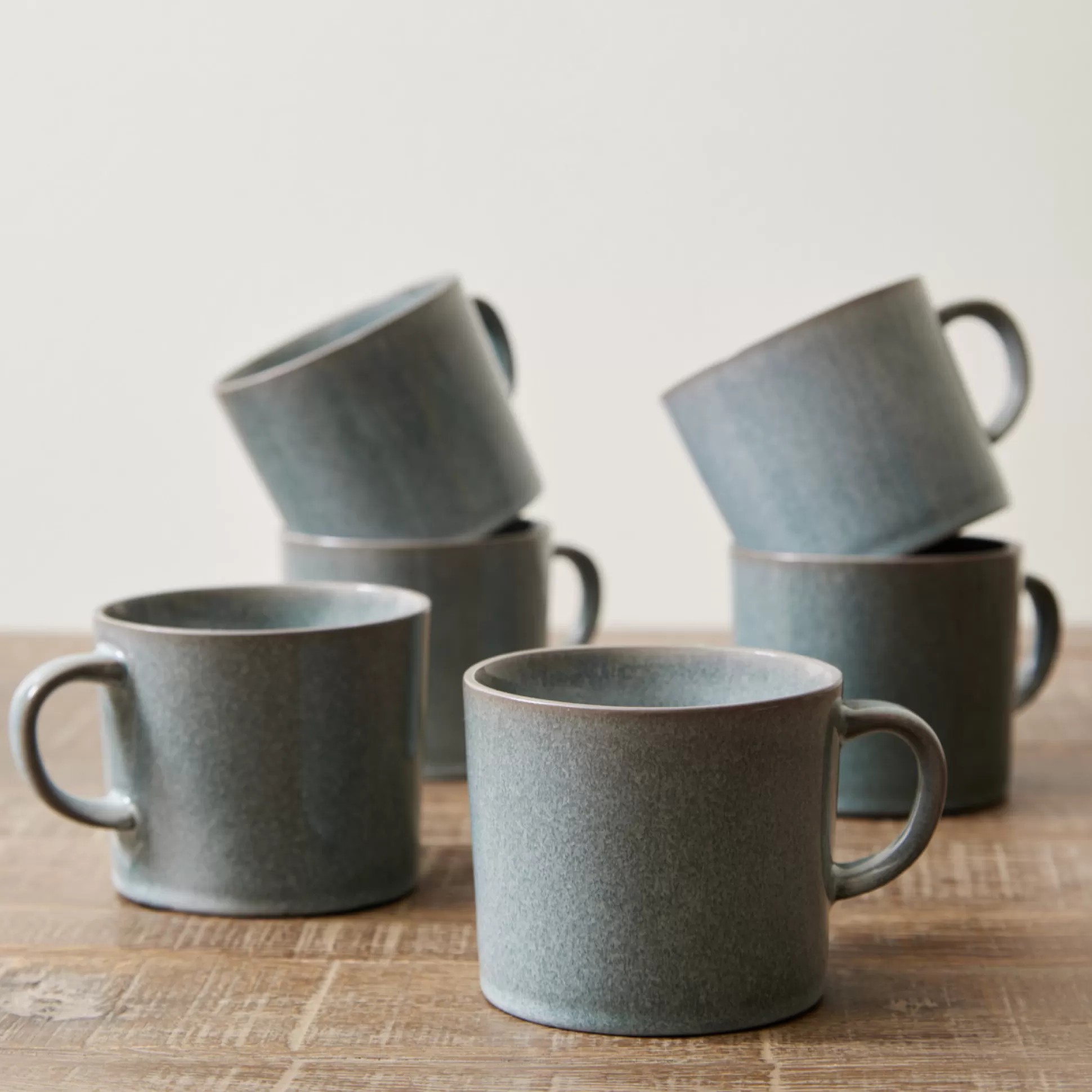 Mugs>Meadows and Byrne Linnea Glaze Mug - Blue - Set Of 6