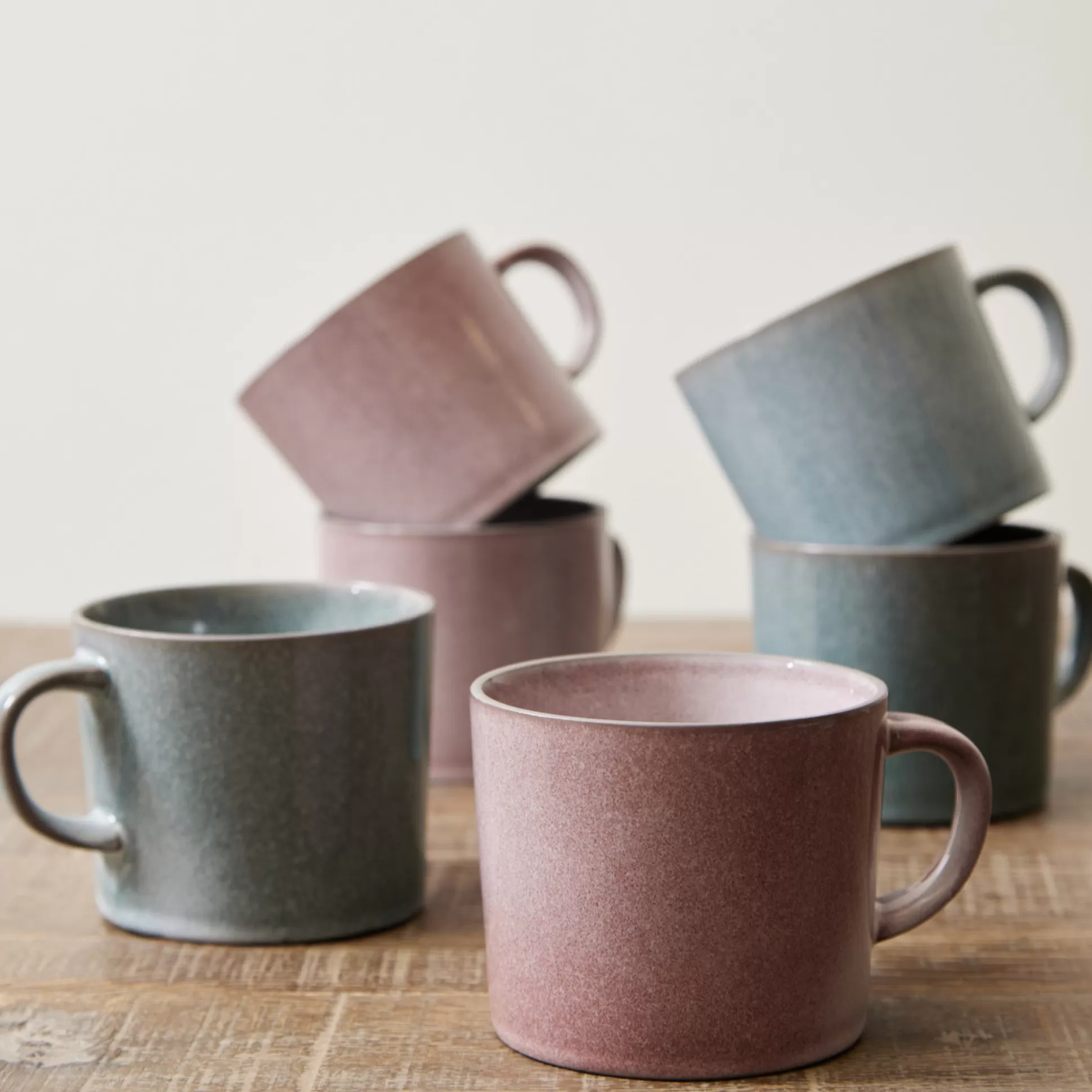 Mugs>Meadows and Byrne Linnea Glaze Mug - Dusty Rose - Set Of 6