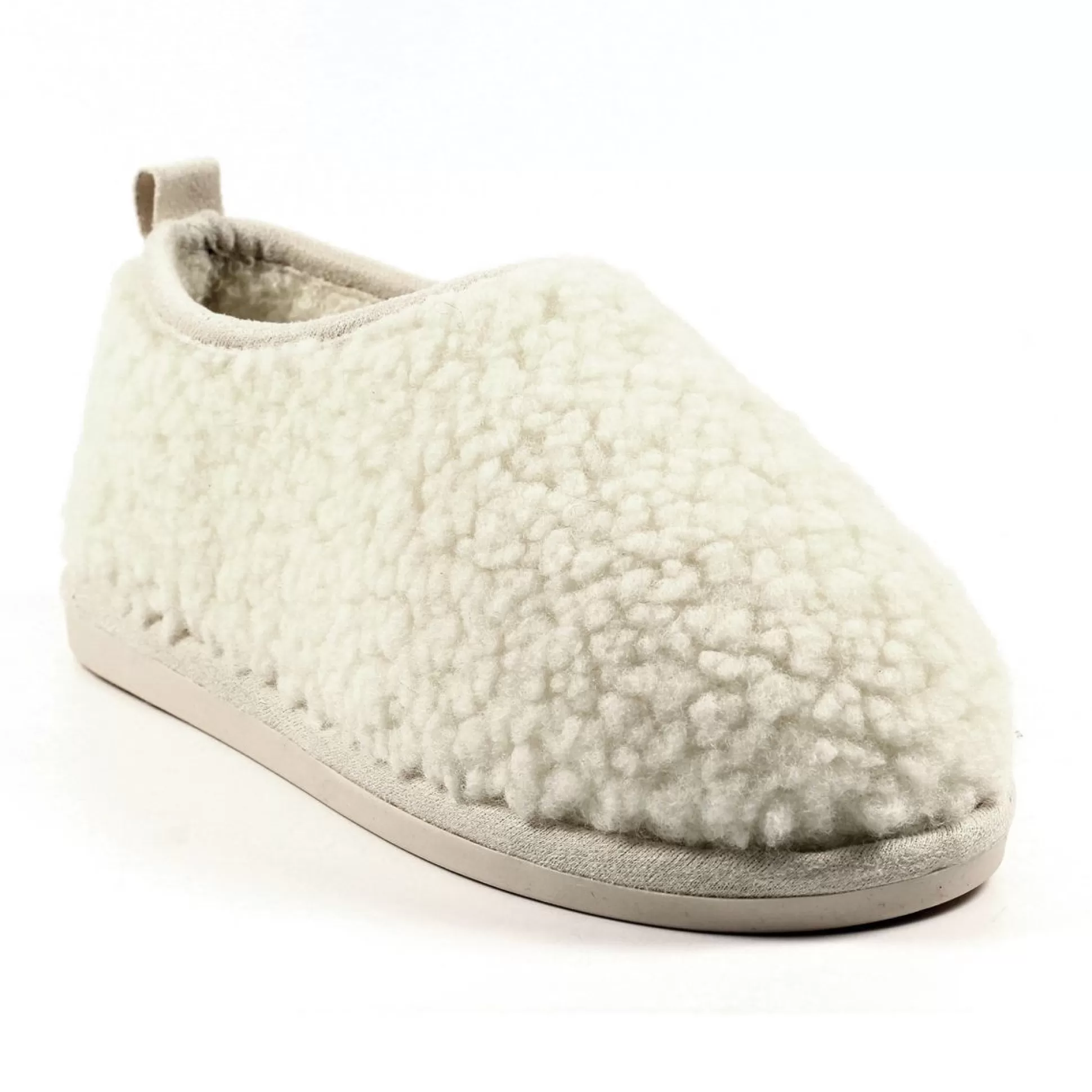 Slippers>Meadows and Byrne Lorella Shearling Slippers Cream