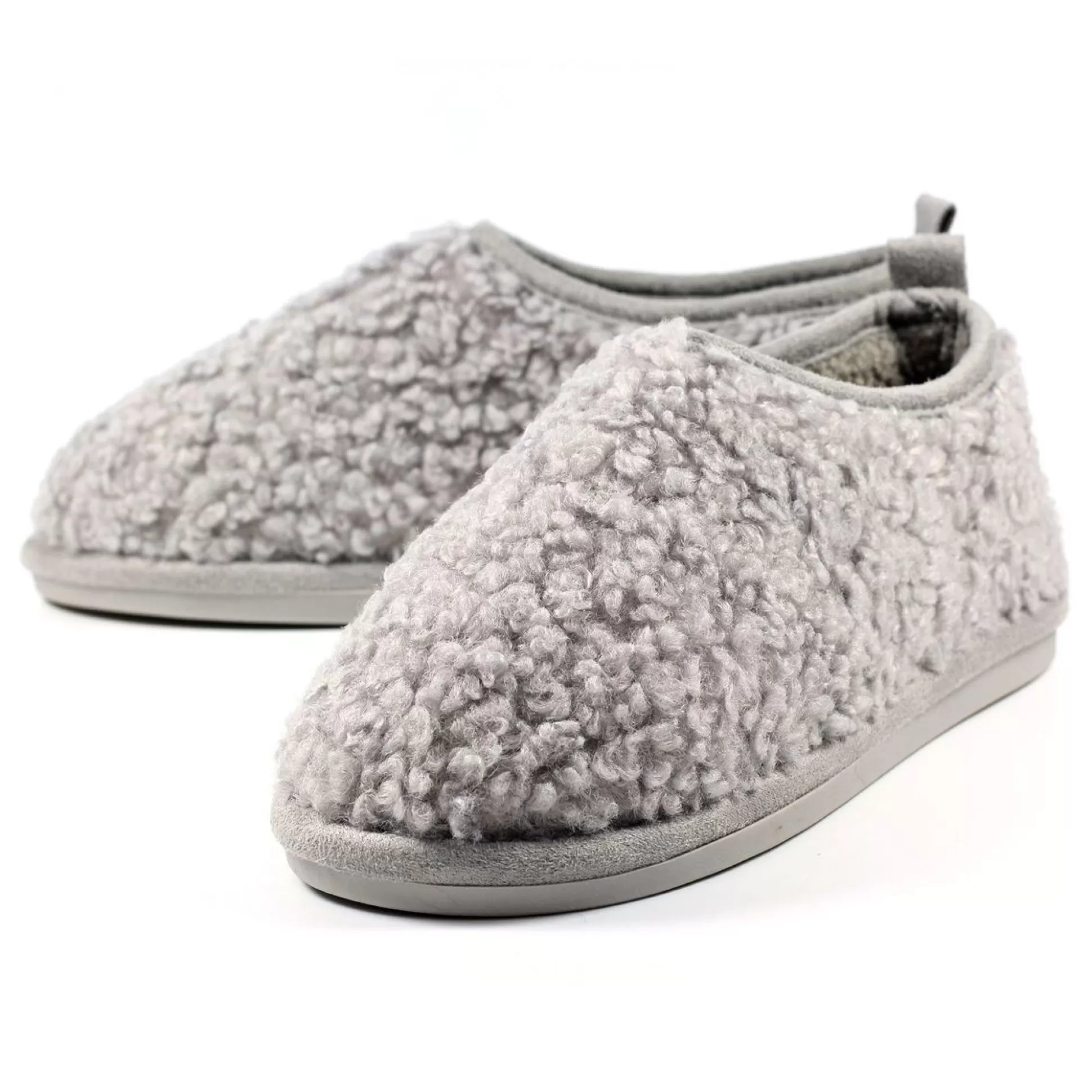 Slippers>Meadows and Byrne Lorella Shearling Slippers Grey