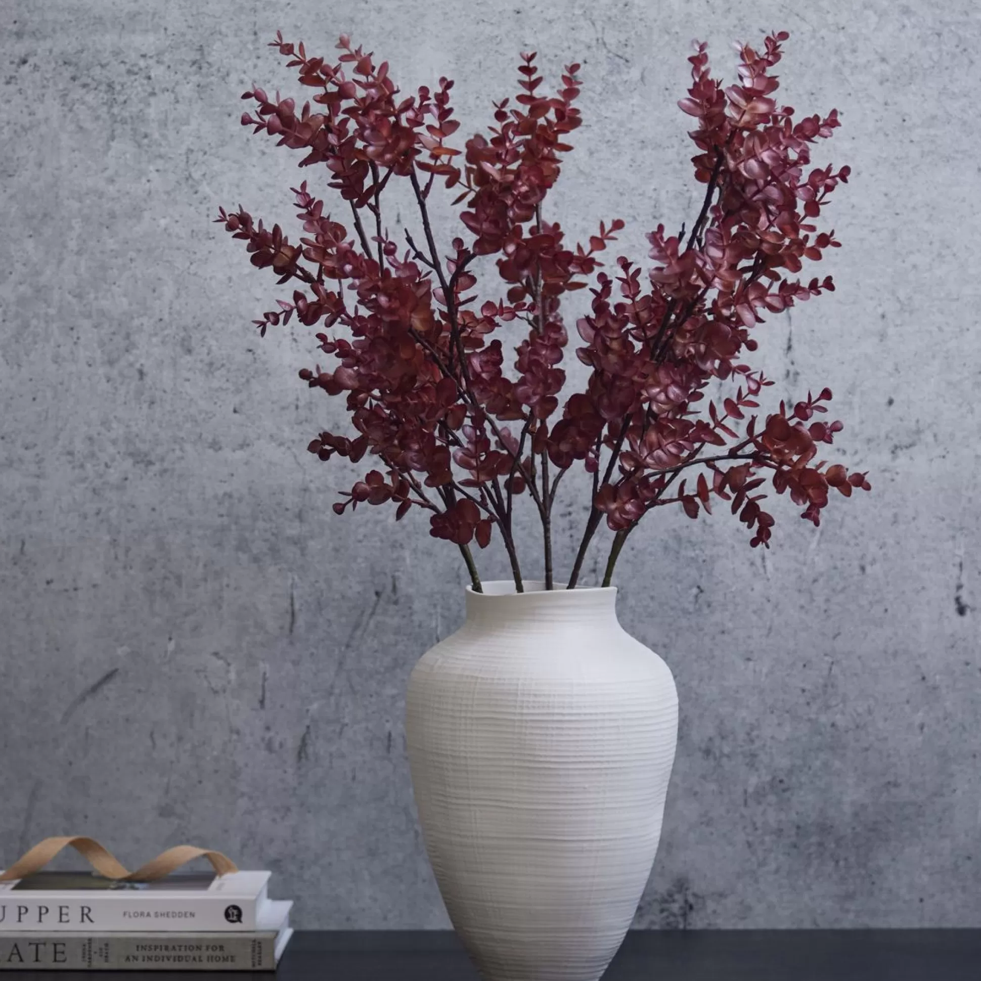 Decorative Vases>Meadows and Byrne Lori Large Vase In Hessian White
