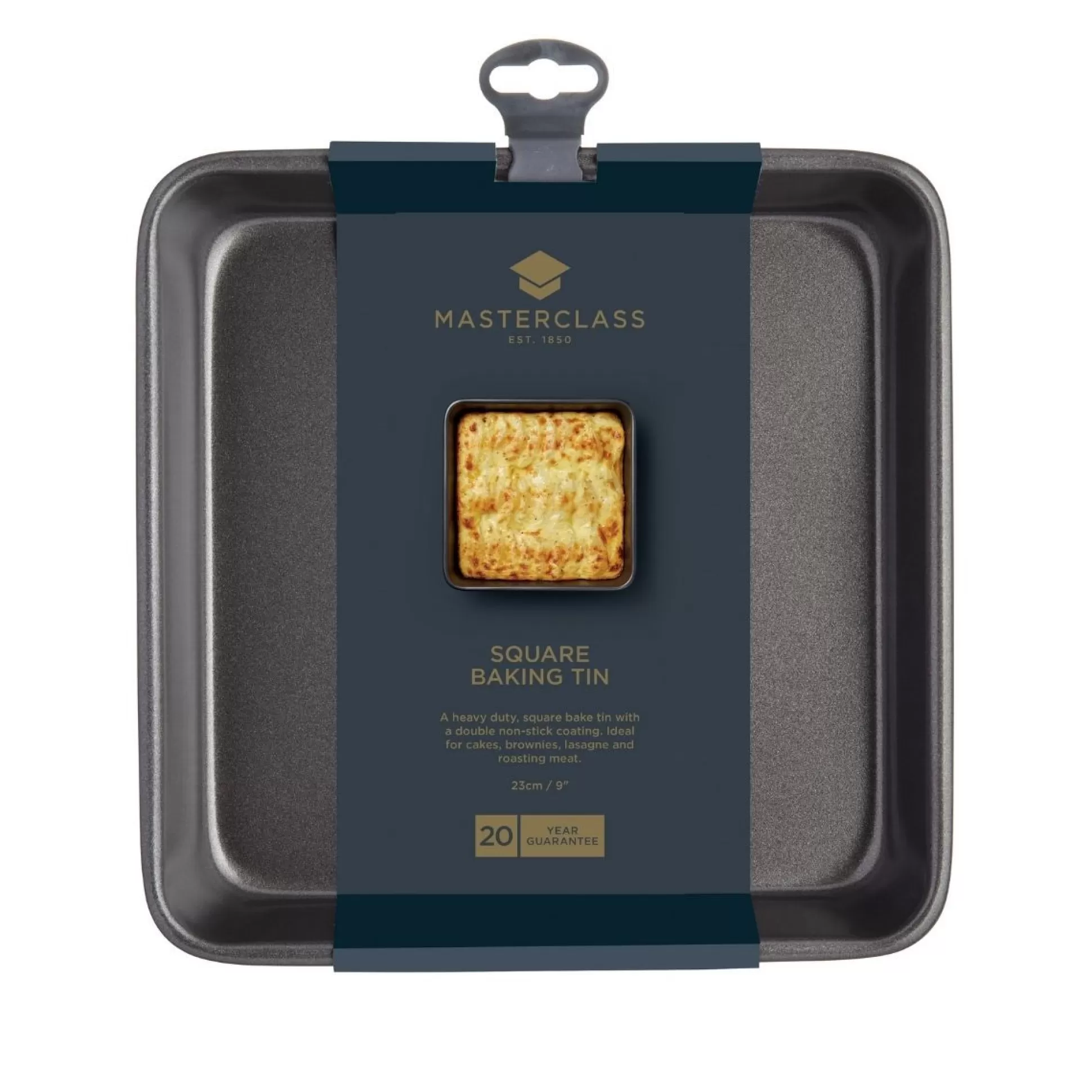 Cookware>Meadows and Byrne Masterclass Non-Stick Bake Square Pan - 23Cm