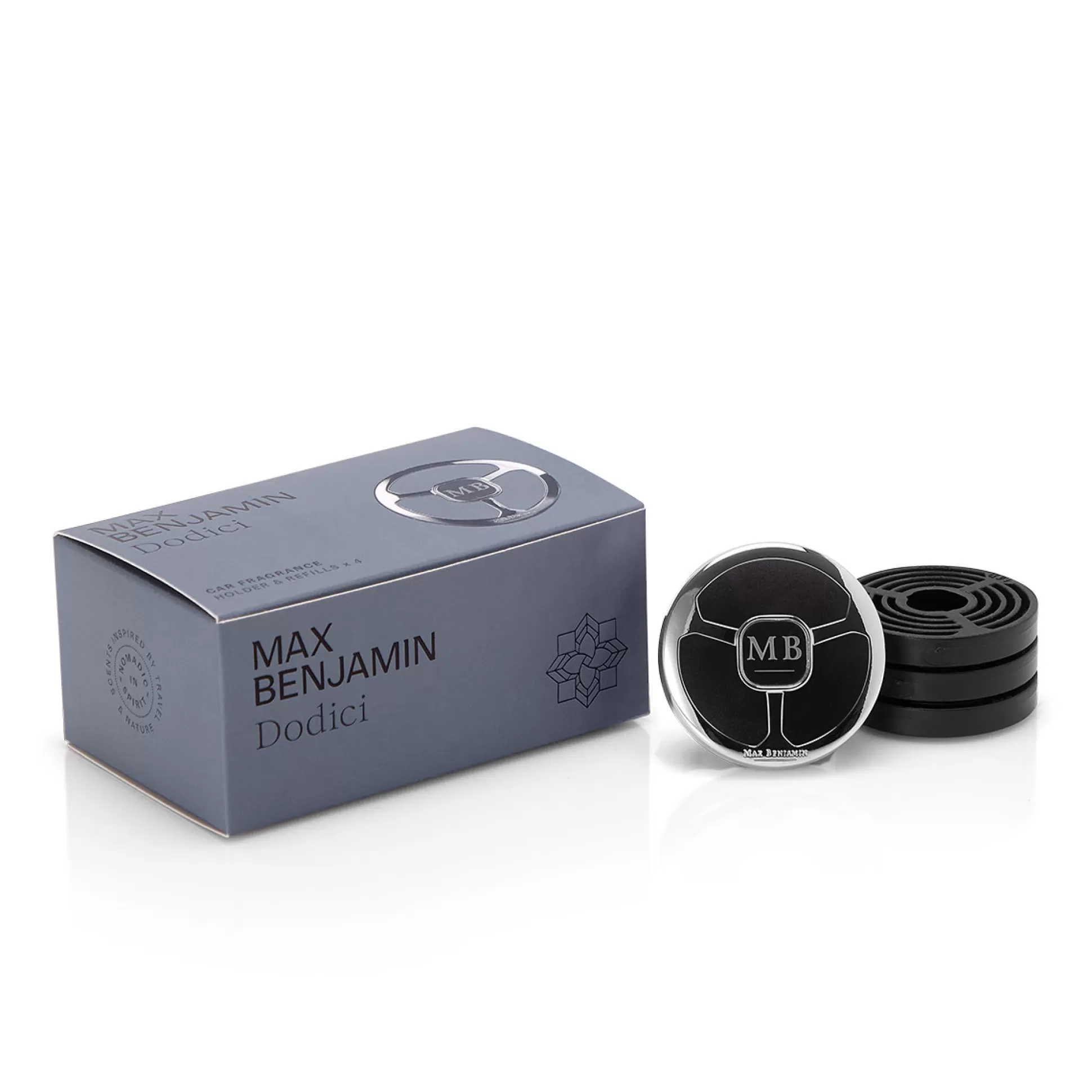 Candles & Diffusers>Meadows and Byrne Max Benjamin Dodici Car Fragrance Gift Set