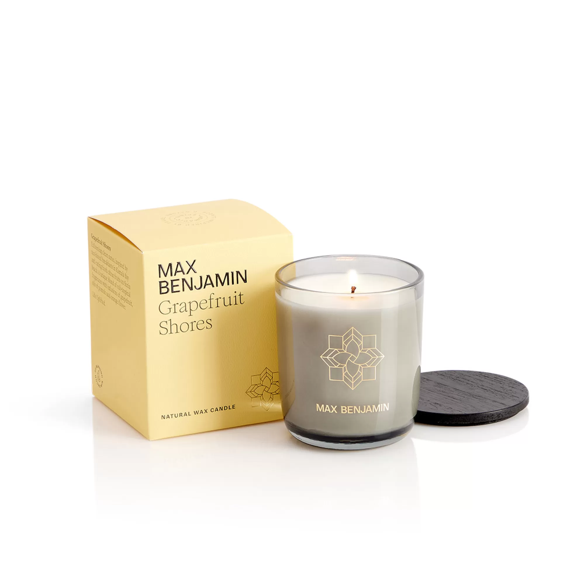 Scented Candles>Meadows and Byrne Max Benjamin Grapefruit Shores Luxury Candle & Lid