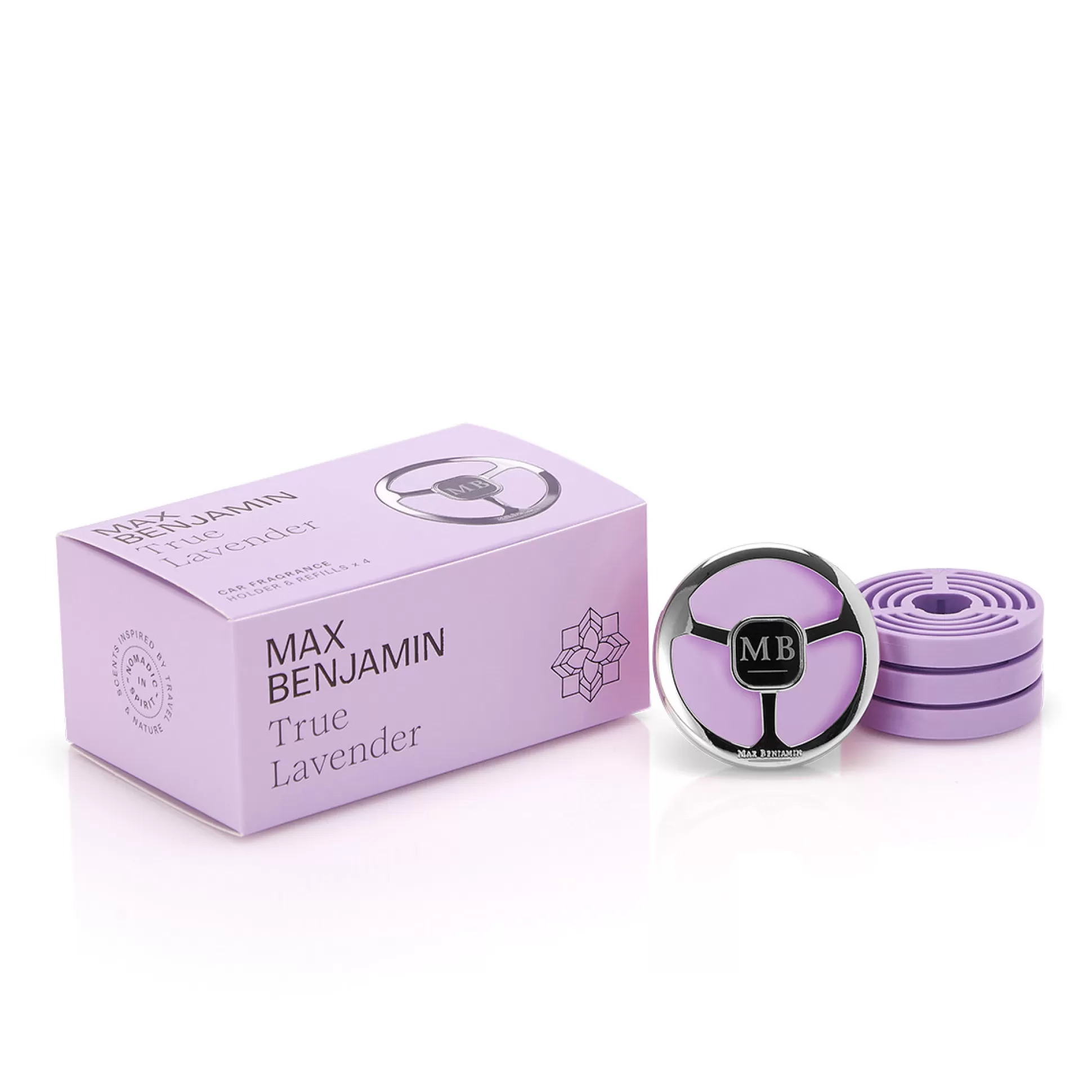 Candles & Diffusers>Meadows and Byrne Max Benjamin True Lavender Car Fragrance Gift Set