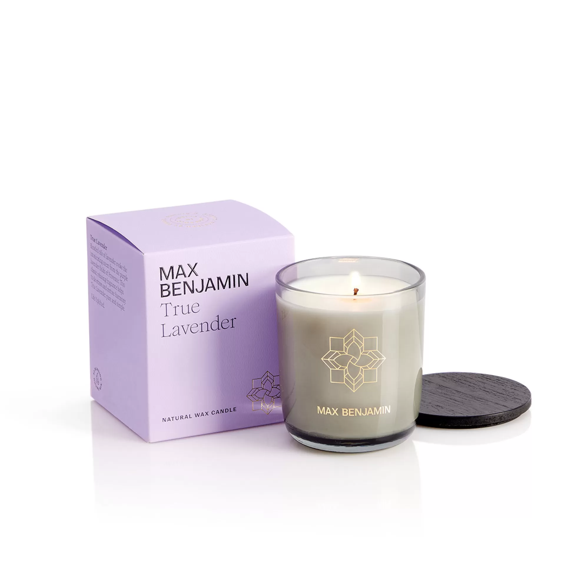 Scented Candles>Meadows and Byrne Max Benjamin True Lavender Luxury Candle & Lid