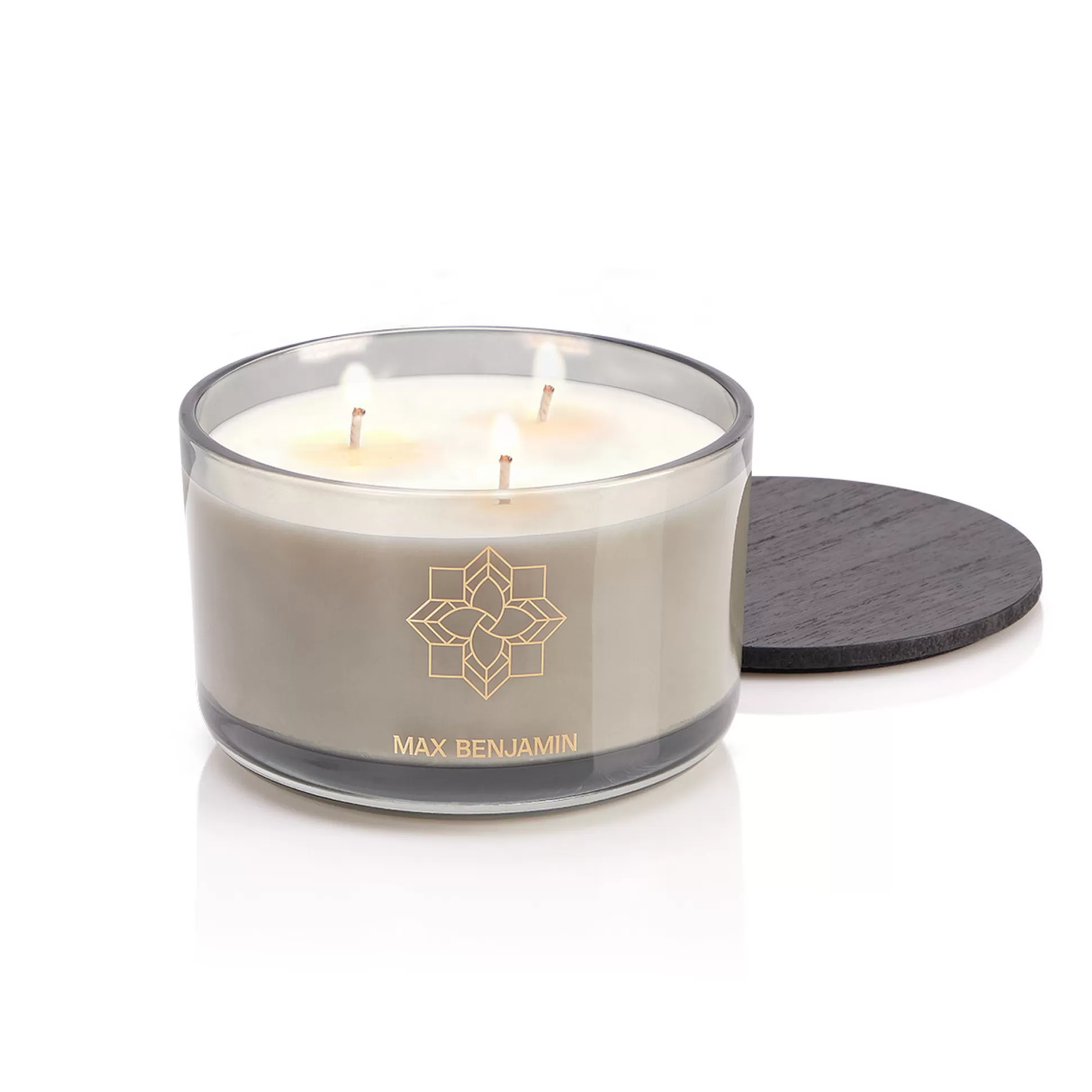 Scented Candles>Meadows and Byrne Max Benjamin White Pomegranate Luxury 3 Wick Candle
