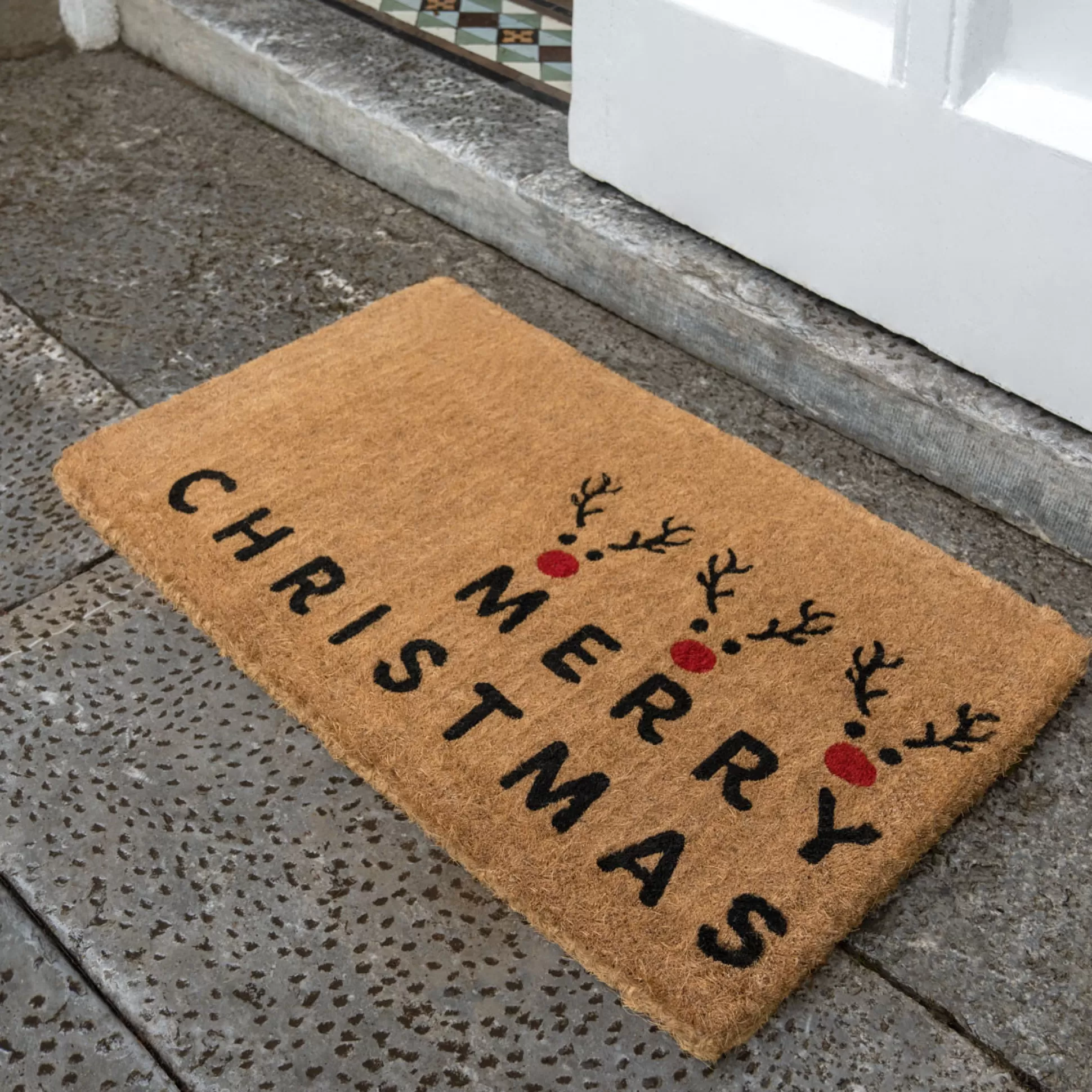 Rugs & Door Mats>Meadows and Byrne Merry Christmas Mat