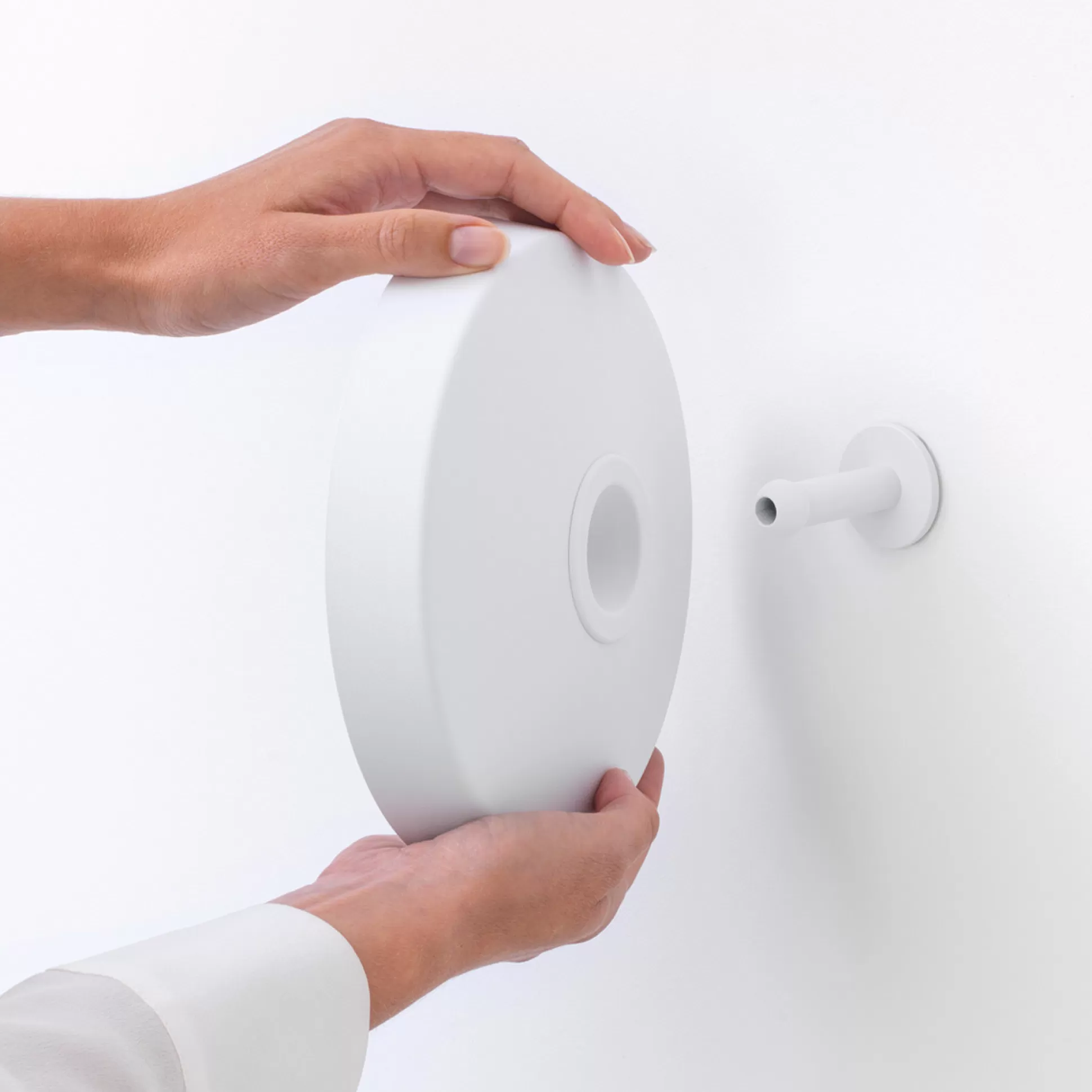 Mirrors>Meadows and Byrne Mindset Bathroom Round Mirror White