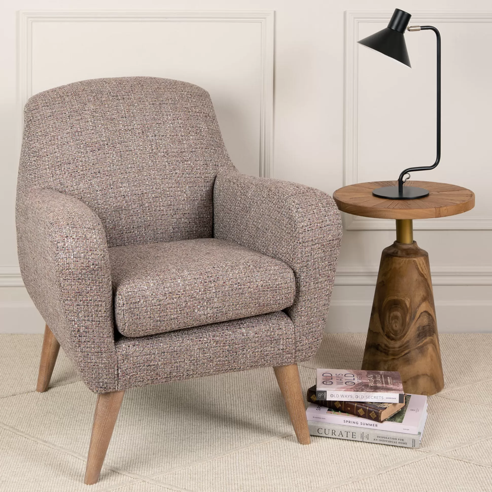 Armchairs>Meadows and Byrne Missy Dusk Accent Chair