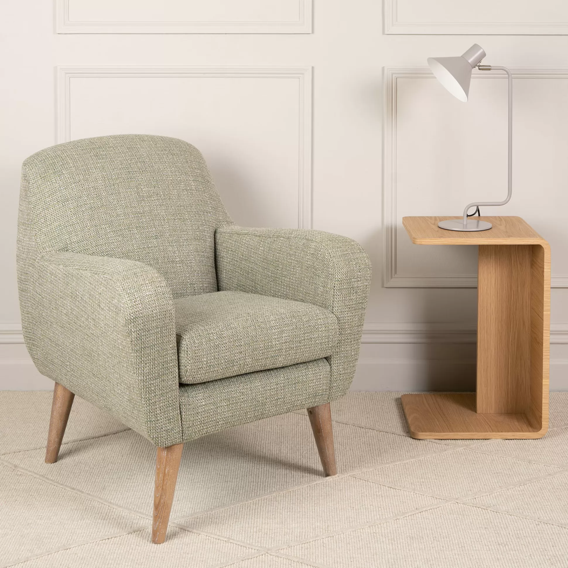 Armchairs>Meadows and Byrne Missy Green Accent Chair